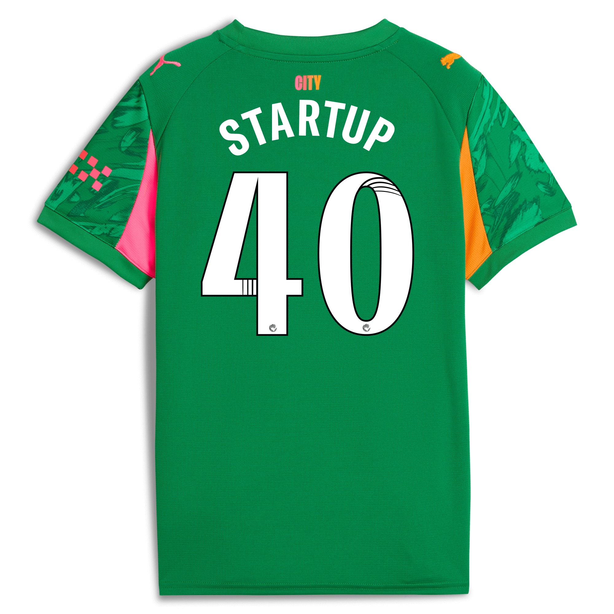 Manchester City kids manchester city goalkeeper jersey green 202526 with startup 40 printing Collection - ManchesterCitystore.com