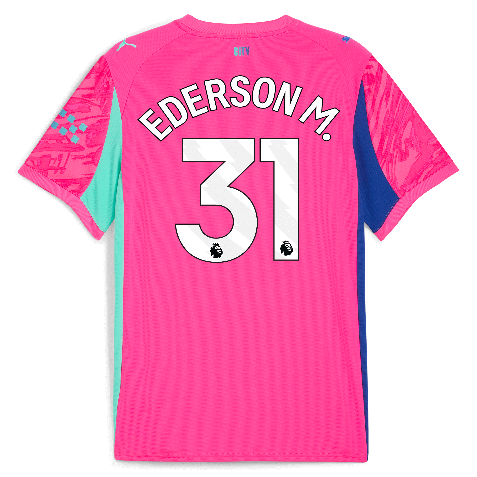 Manchester City kids manchester city goalkeeper jersey pink 202526 with ederson m. 31 printing Collection - ManchesterCitystore.com