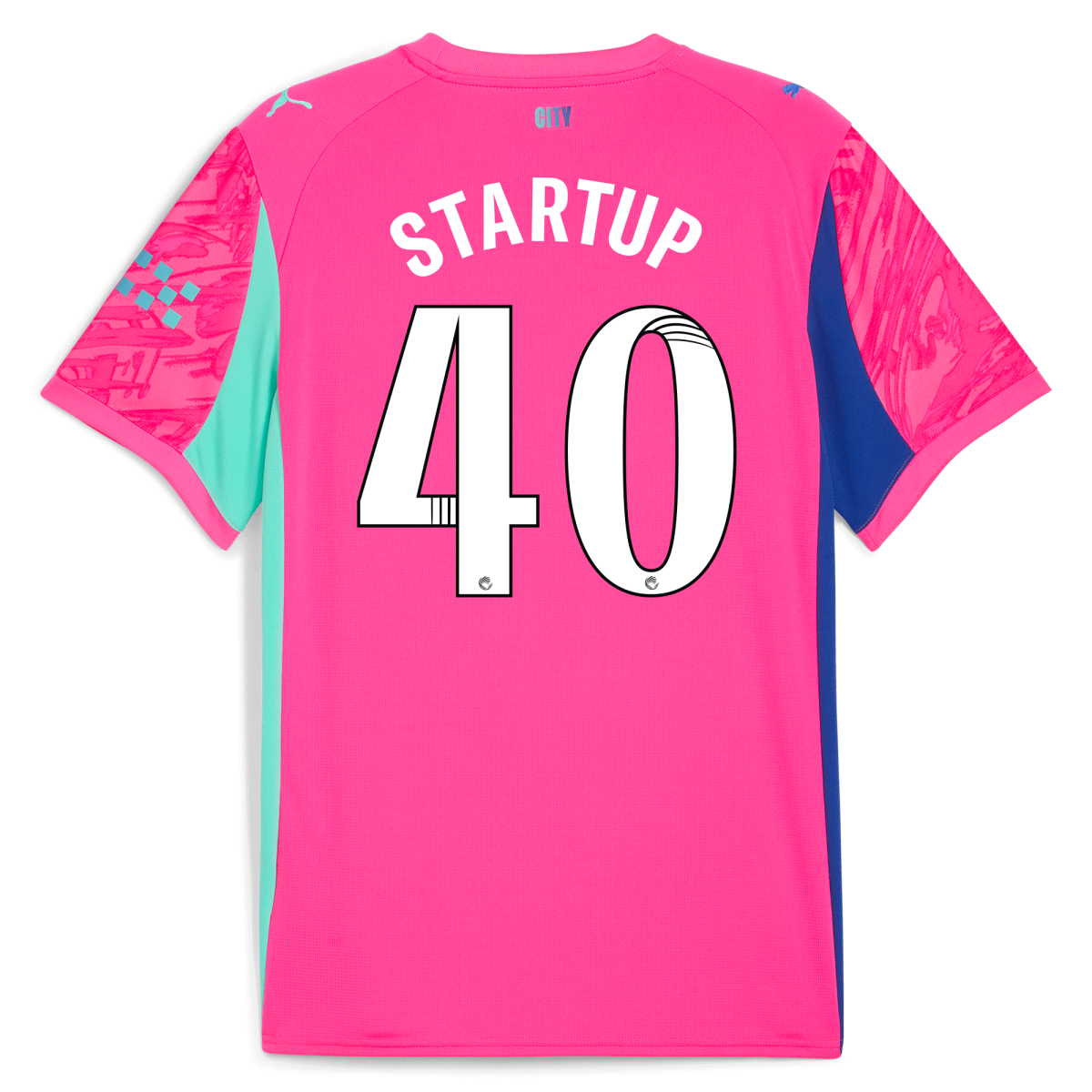 Manchester City kids manchester city goalkeeper jersey pink 202526 with startup 40 printing Collection - ManchesterCitystore.com