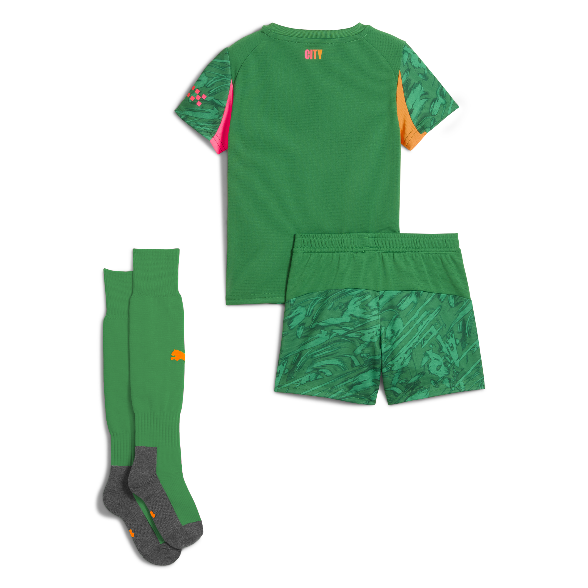 Manchester City kids manchester city goalkeeper mini kit green 202526 Collection - ManchesterCitystore.com