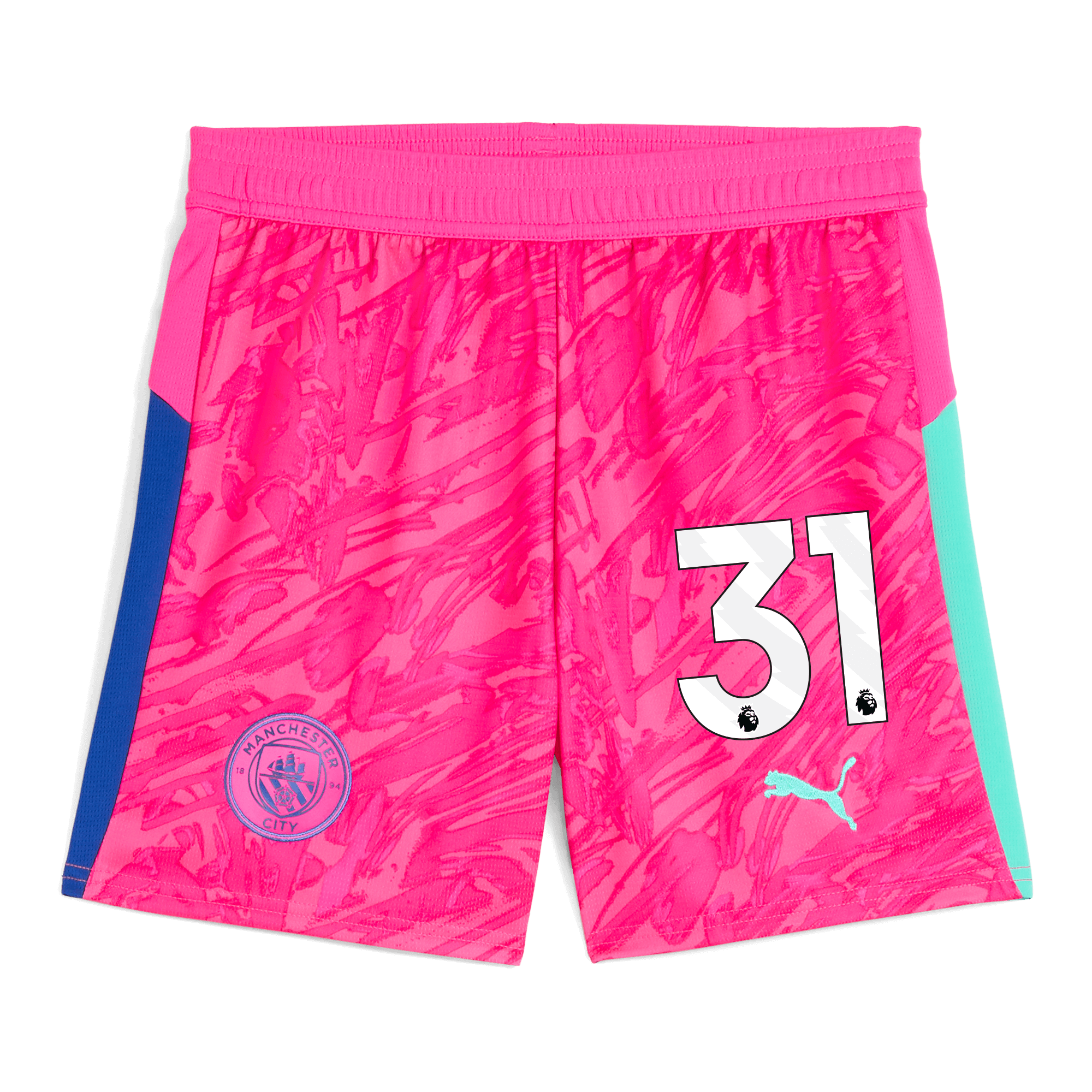Manchester City kids manchester city goalkeeper shorts pink 202526 with 31 Collection - ManchesterCitystore.com