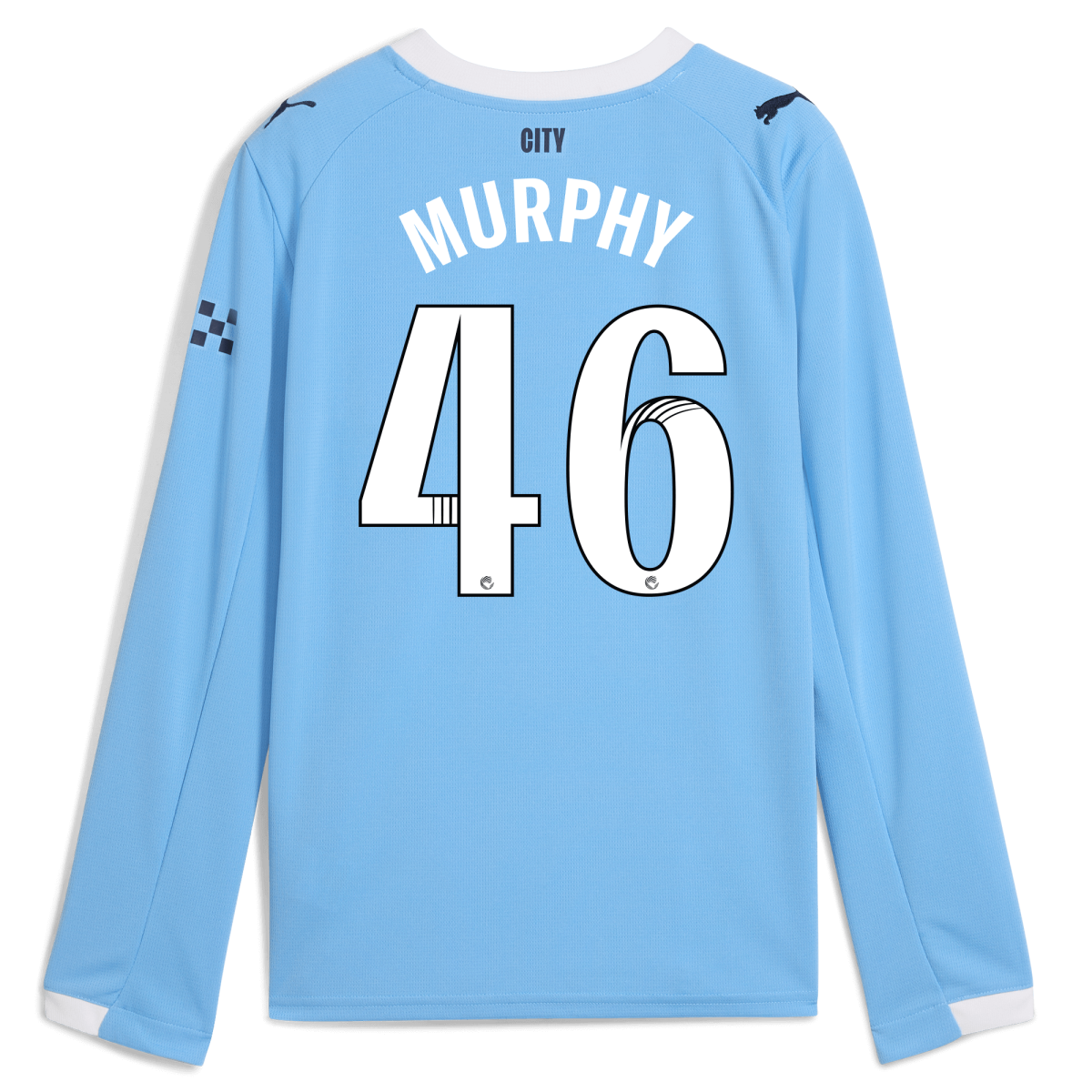 Manchester City kids manchester city home jersey 202526 long sleeve with murphy 46 printing Collection - ManchesterCitystore.com