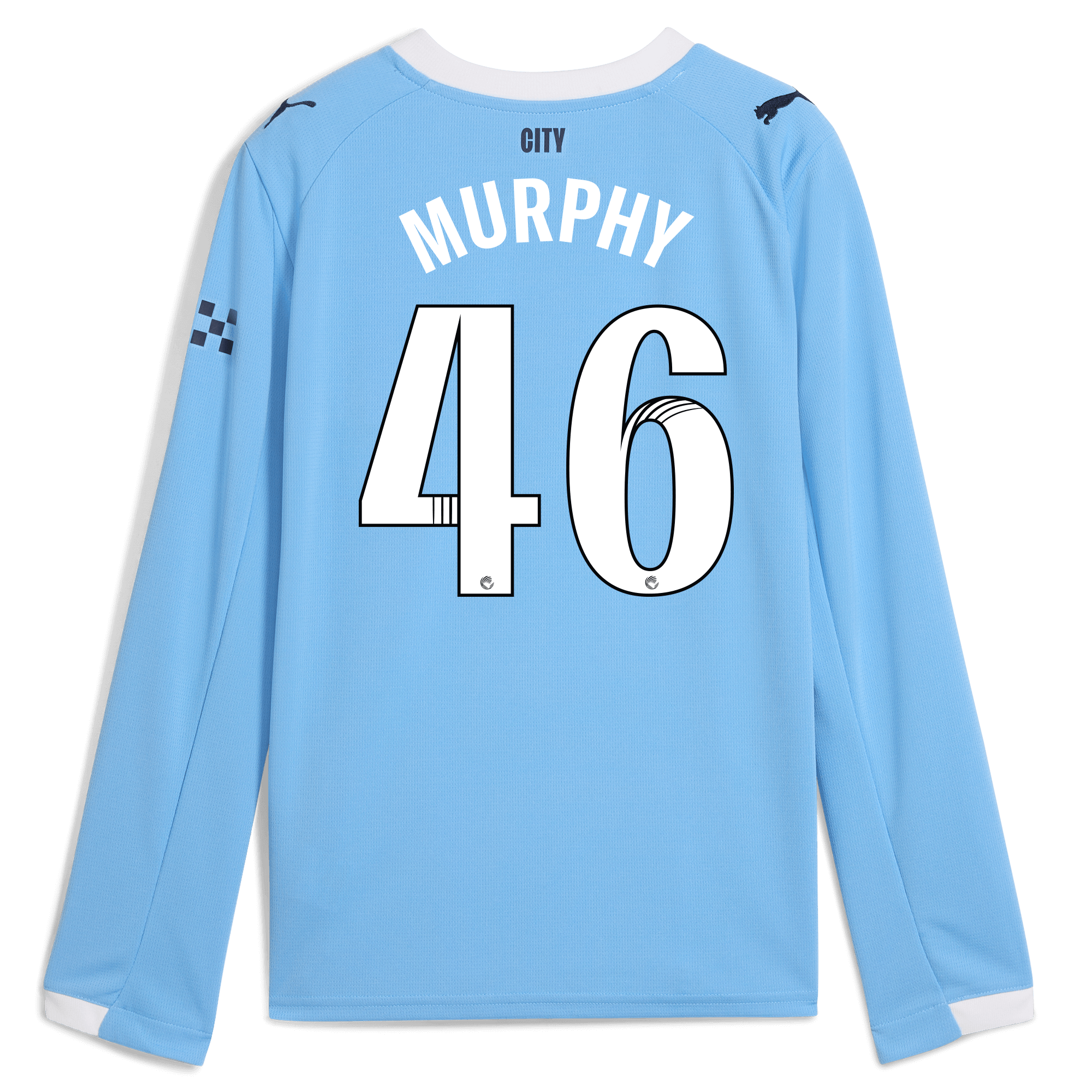 Manchester City kids manchester city home jersey 202526 long sleeve with murphy 46 printing Collection - ManchesterCitystore.com