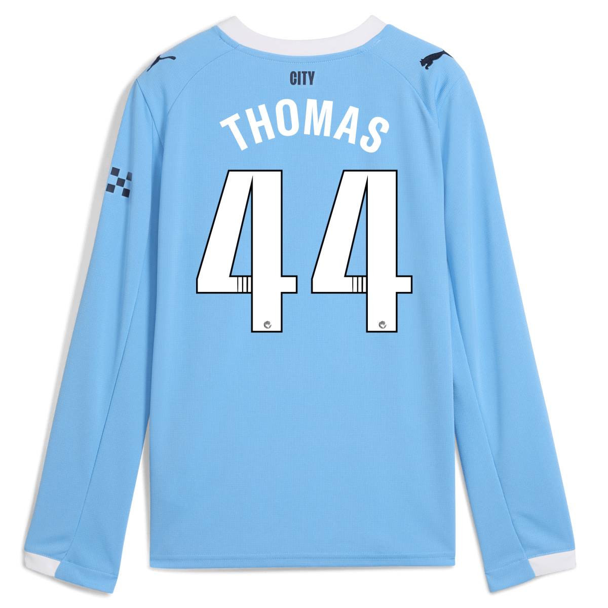 Manchester City kids manchester city home jersey 202526 long sleeve with thomas 44 printing Collection - ManchesterCitystore.com