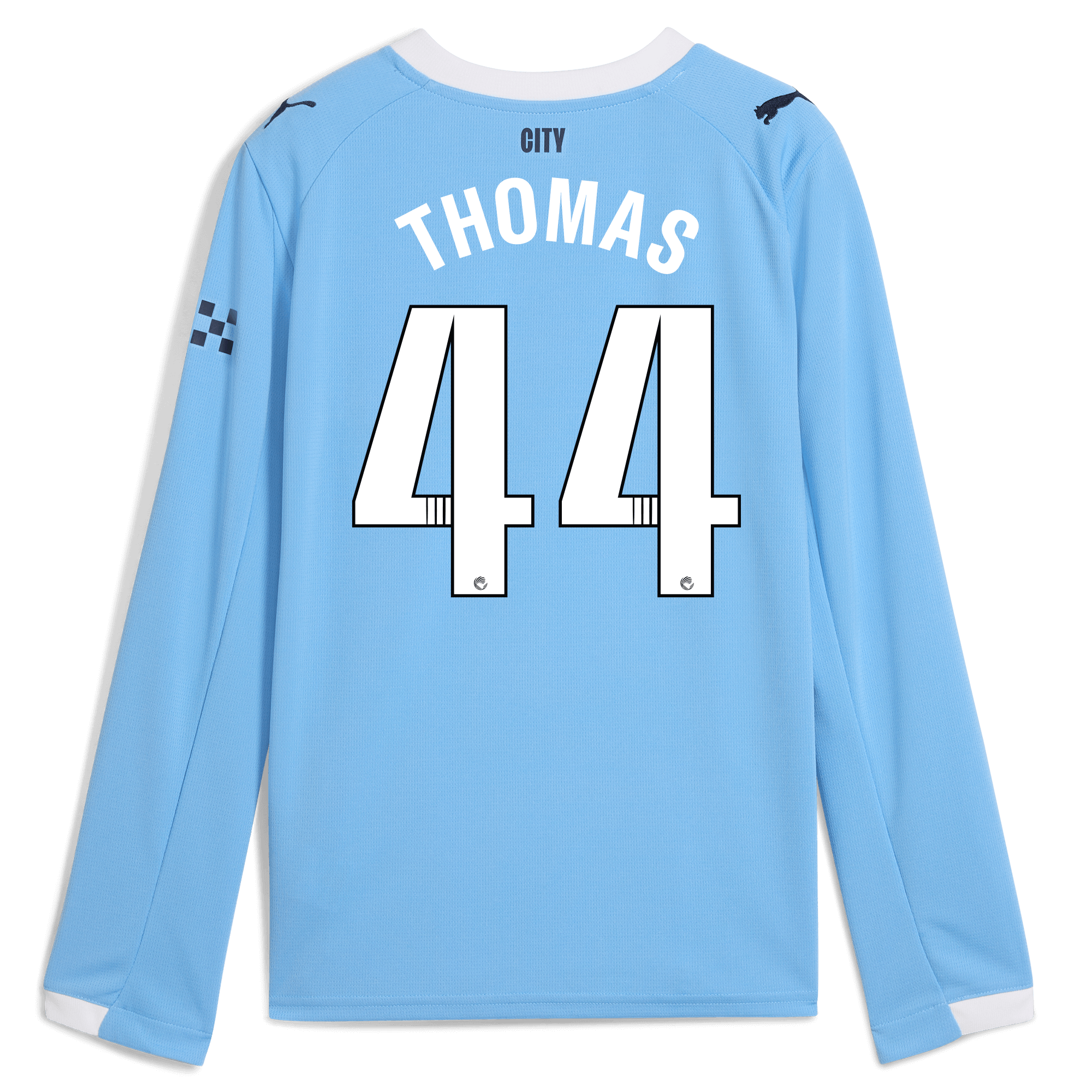 Manchester City kids manchester city home jersey 202526 long sleeve with thomas 44 printing Collection - ManchesterCitystore.com