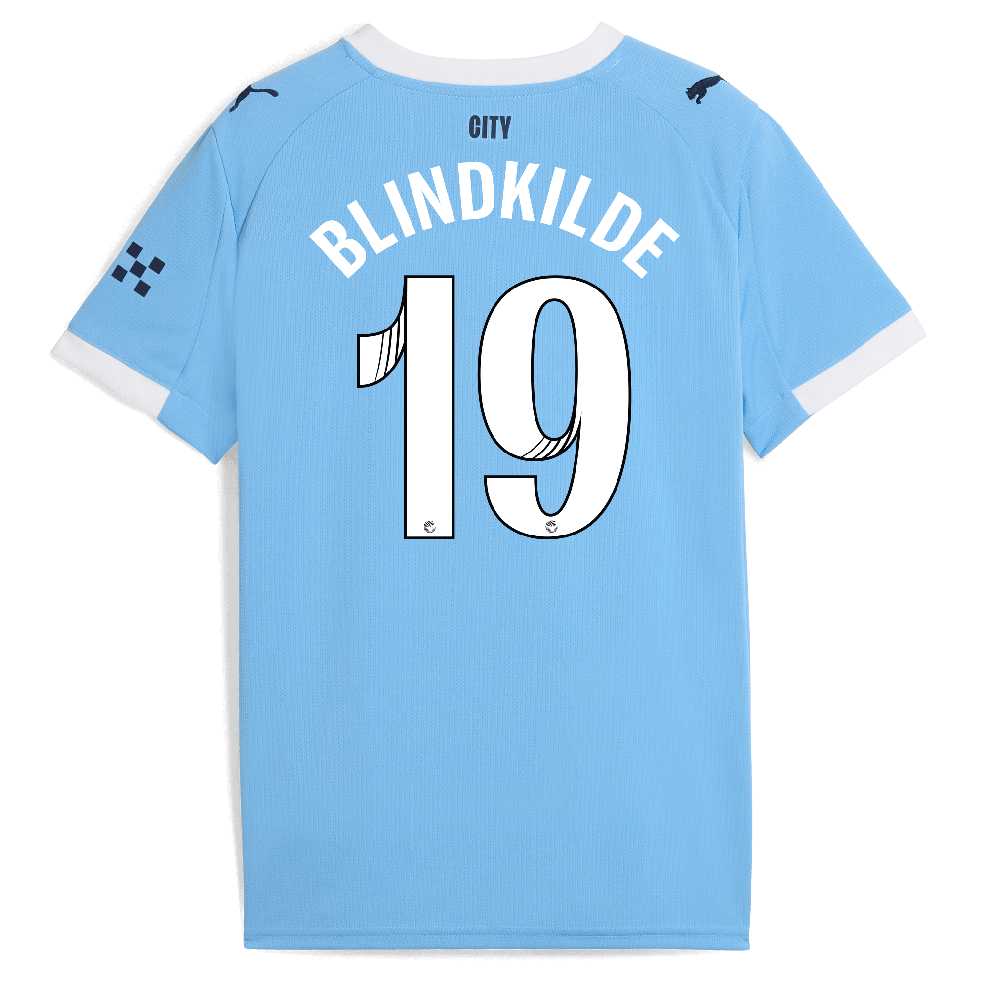 Manchester City kids manchester city home jersey 202526 with blindkilde 19 printing Collection - ManchesterCitystore.com