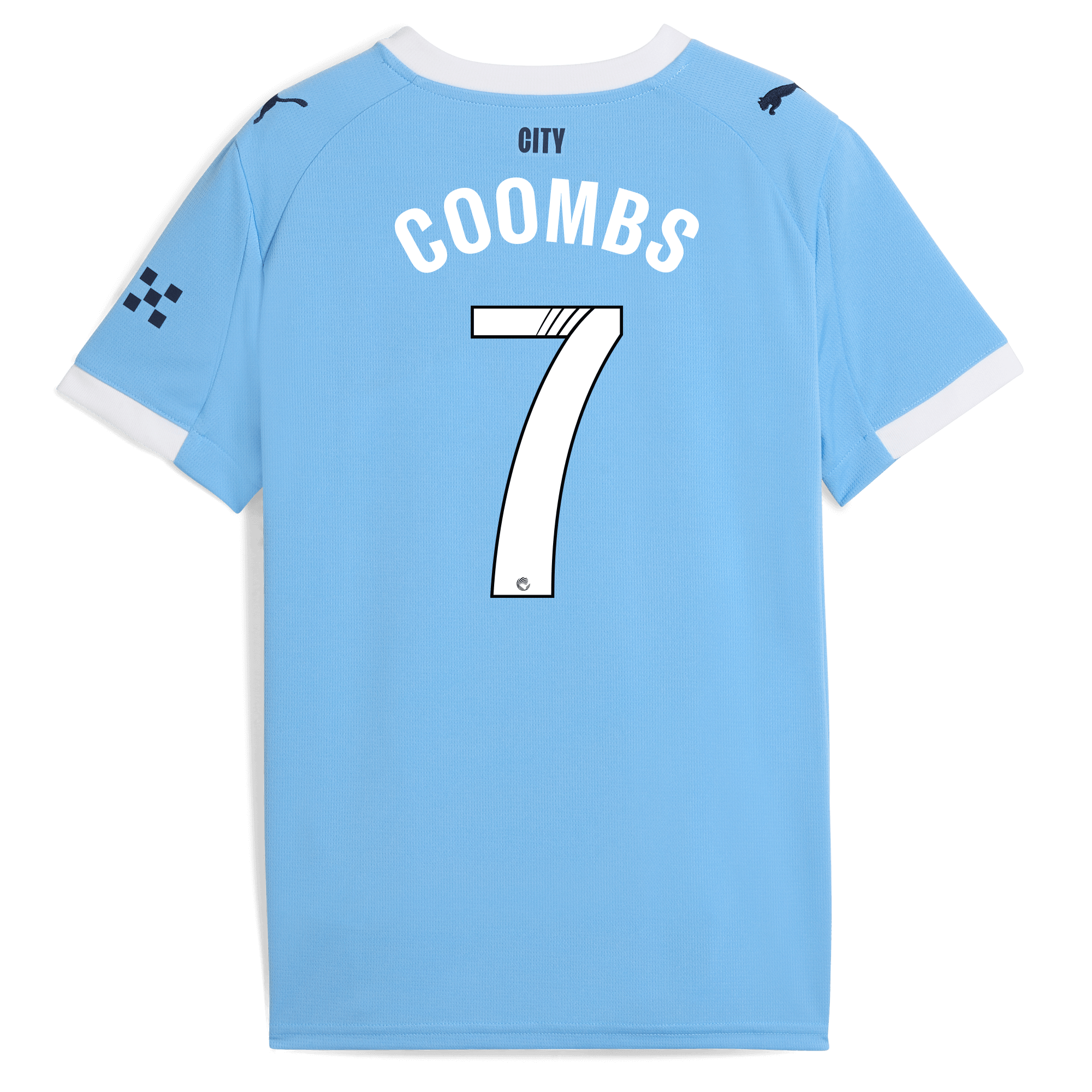 Manchester City kids manchester city home jersey 202526 with coombs 7 printing Collection - ManchesterCitystore.com