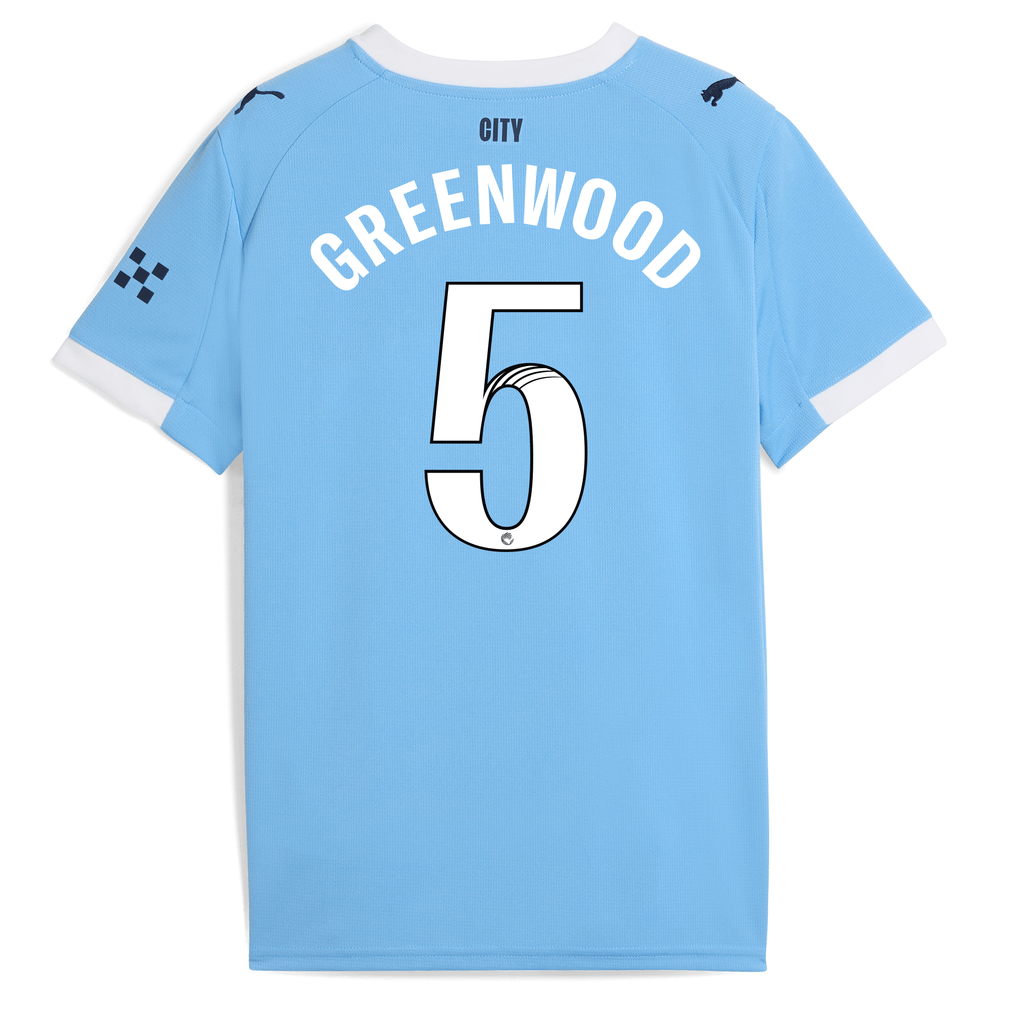 Manchester City kids manchester city home jersey 202526 with greenwood 5 printing Collection - ManchesterCitystore.com