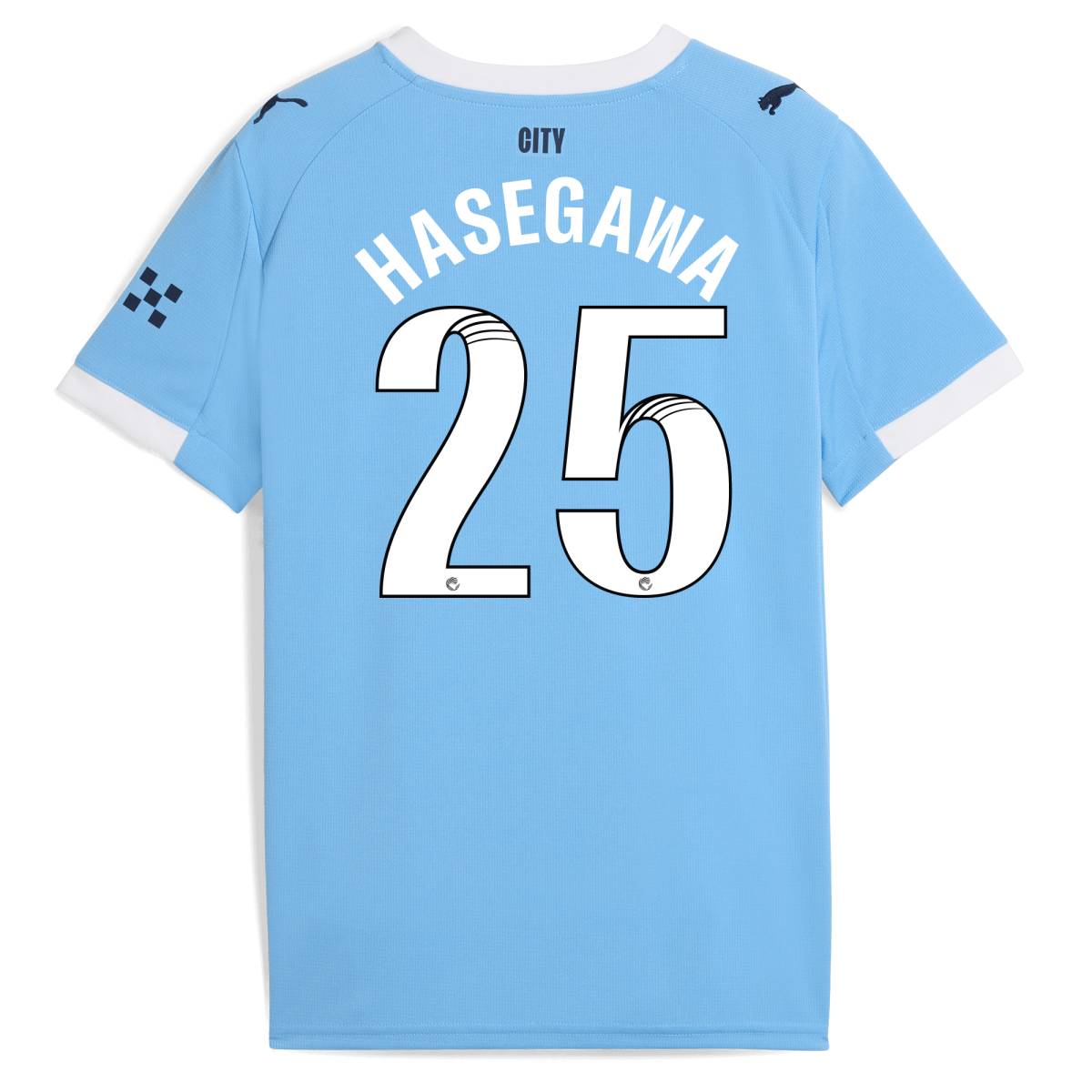 Manchester City kids manchester city home jersey 202526 with hasegawa 25 printing Collection - ManchesterCitystore.com