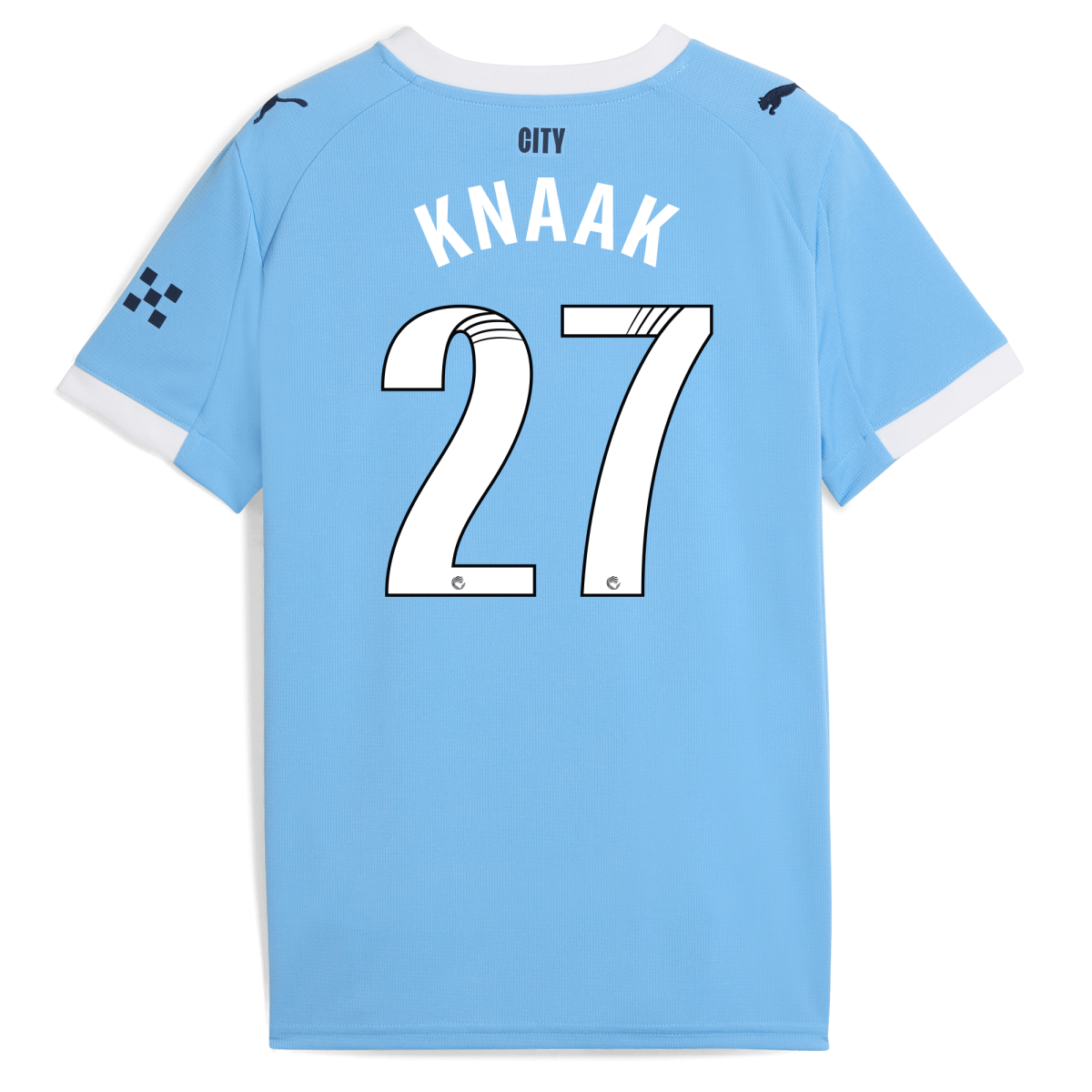 Manchester City kids manchester city home jersey 202526 with knaak 27 printing Collection - ManchesterCitystore.com