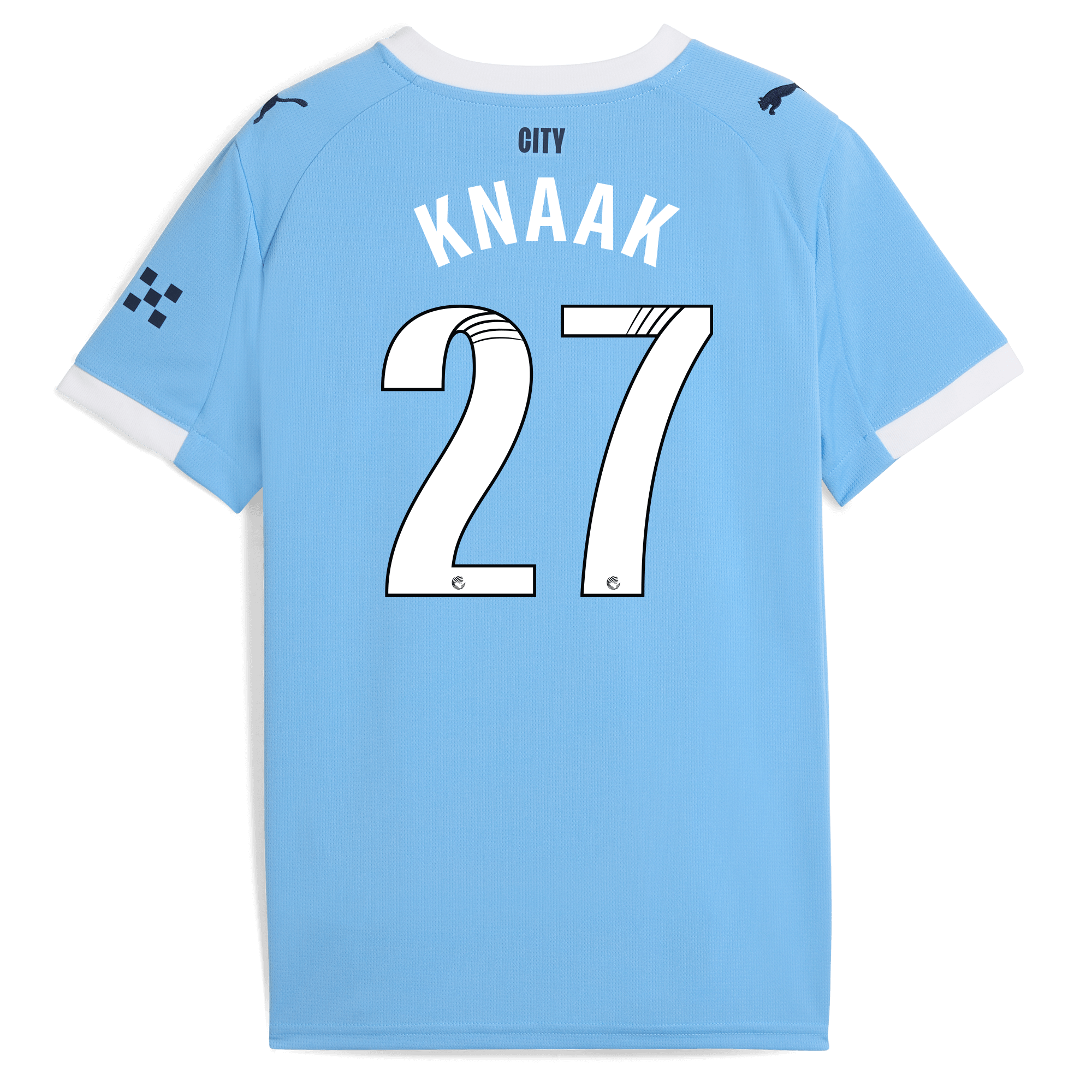Manchester City kids manchester city home jersey 202526 with knaak 27 printing Collection - ManchesterCitystore.com