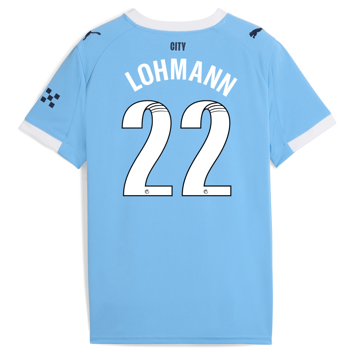 Manchester City kids manchester city home jersey 202526 with lohmann 22 printing Collection - ManchesterCitystore.com
