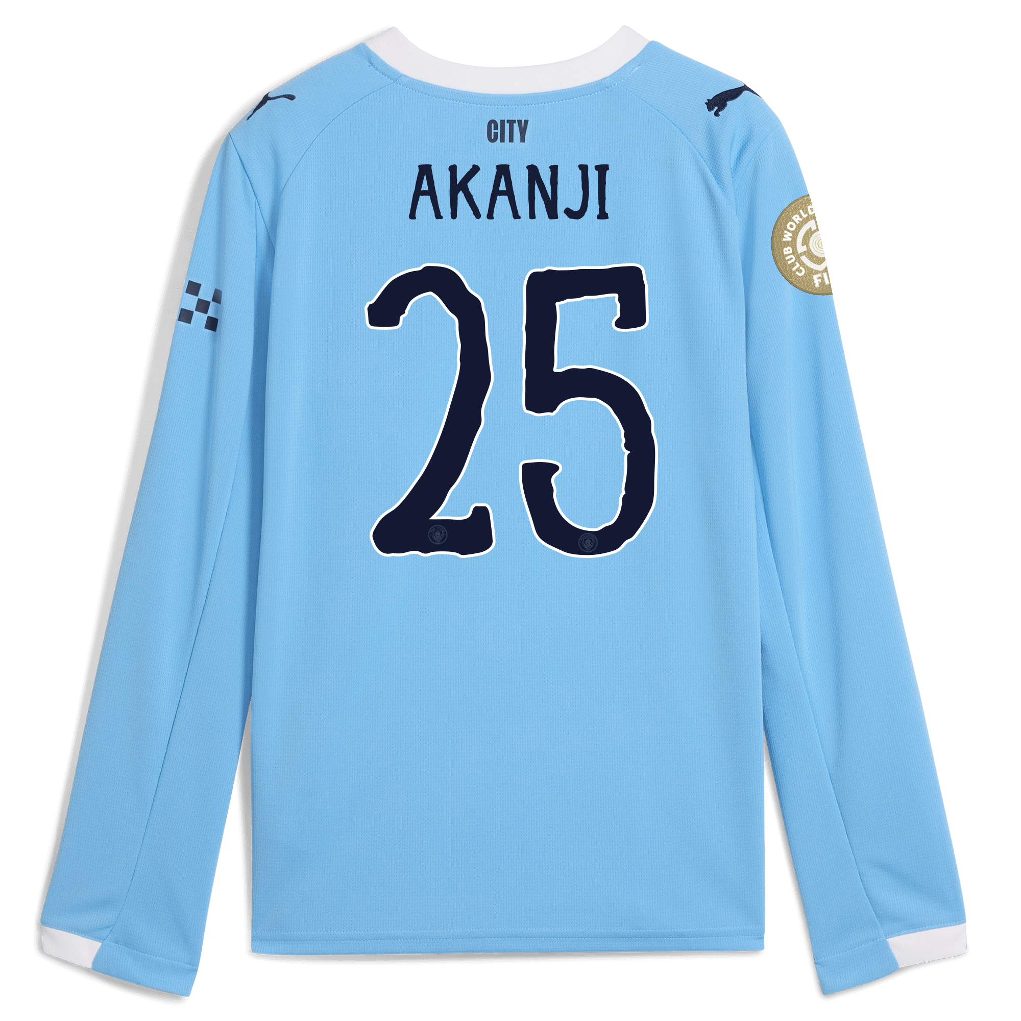 Manchester City kids manchester city kidsuper club world cup home jersey 202526 long sleeve with akanji 25 printing Collection - ManchesterCitystore.com