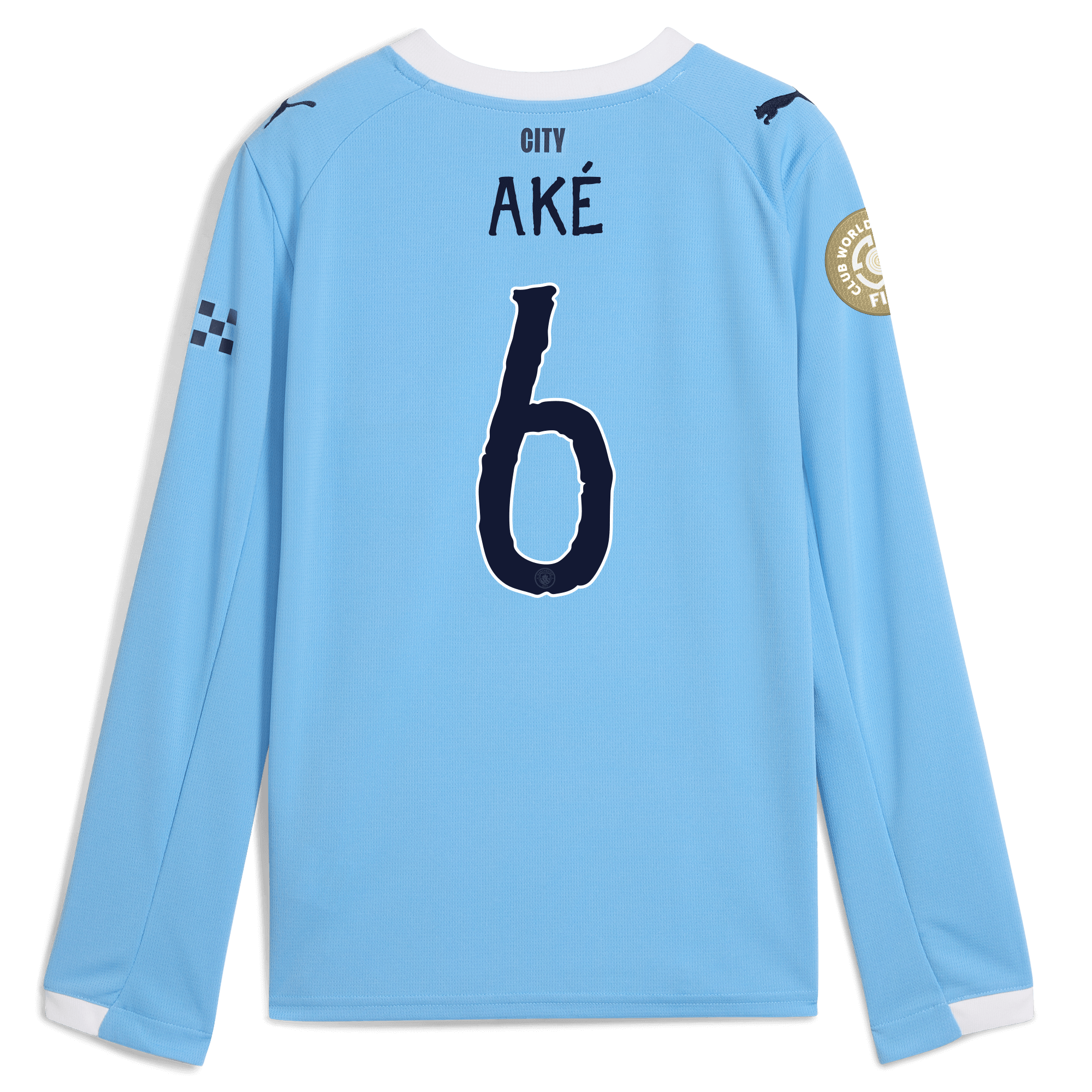 Manchester City kids manchester city kidsuper club world cup home jersey 202526 long sleeve with ake 6 printing Collection - ManchesterCitystore.com