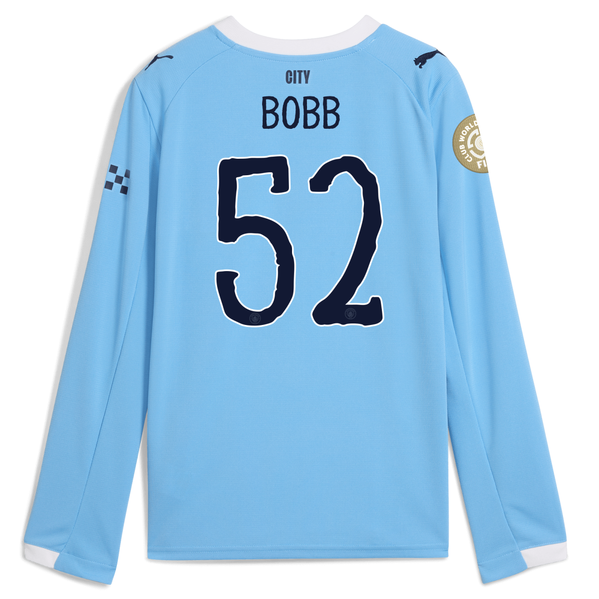 Manchester City kids manchester city kidsuper club world cup home jersey 202526 long sleeve with bobb 52 printing Collection - ManchesterCitystore.com