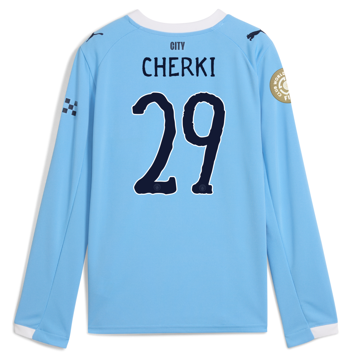 Manchester City kids manchester city kidsuper club world cup home jersey 202526 long sleeve with cherki 29 printing Collection - ManchesterCitystore.com