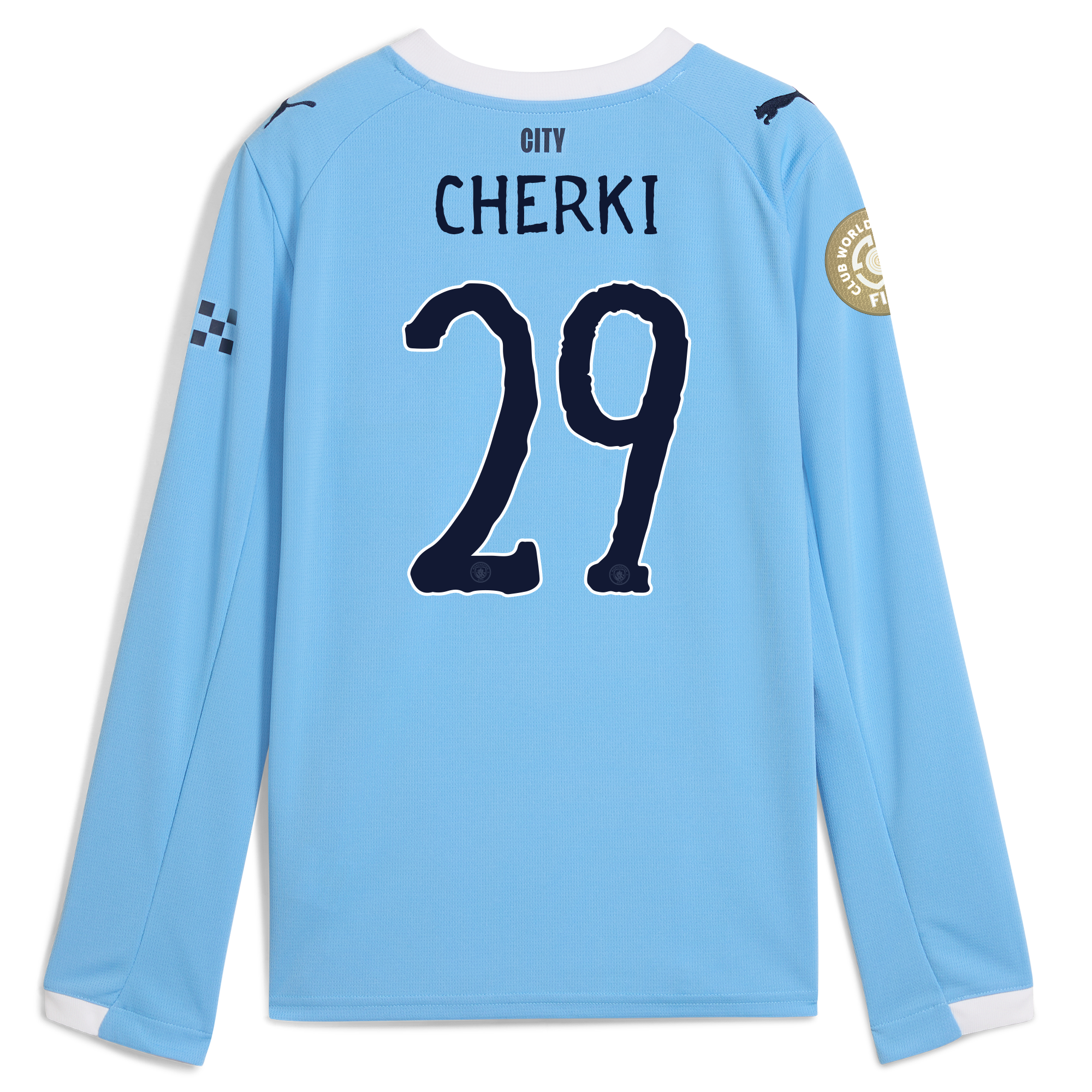 Manchester City kids manchester city kidsuper club world cup home jersey 202526 long sleeve with cherki 29 printing Collection - ManchesterCitystore.com