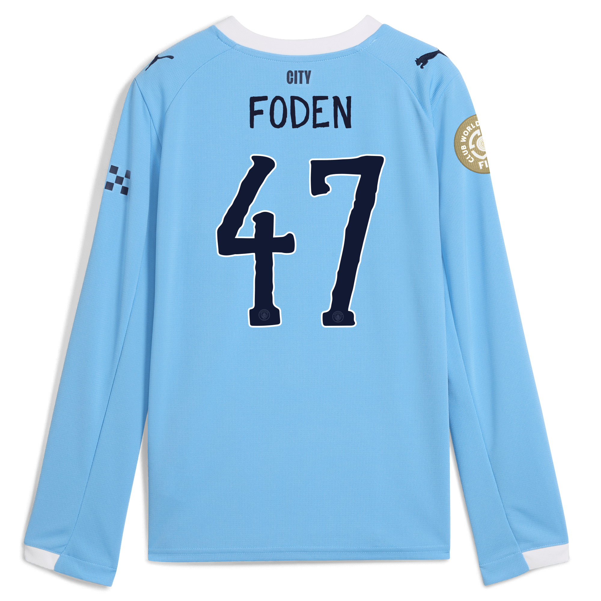 Manchester City kids manchester city kidsuper club world cup home jersey 202526 long sleeve with foden 47 printing Collection - ManchesterCitystore.com