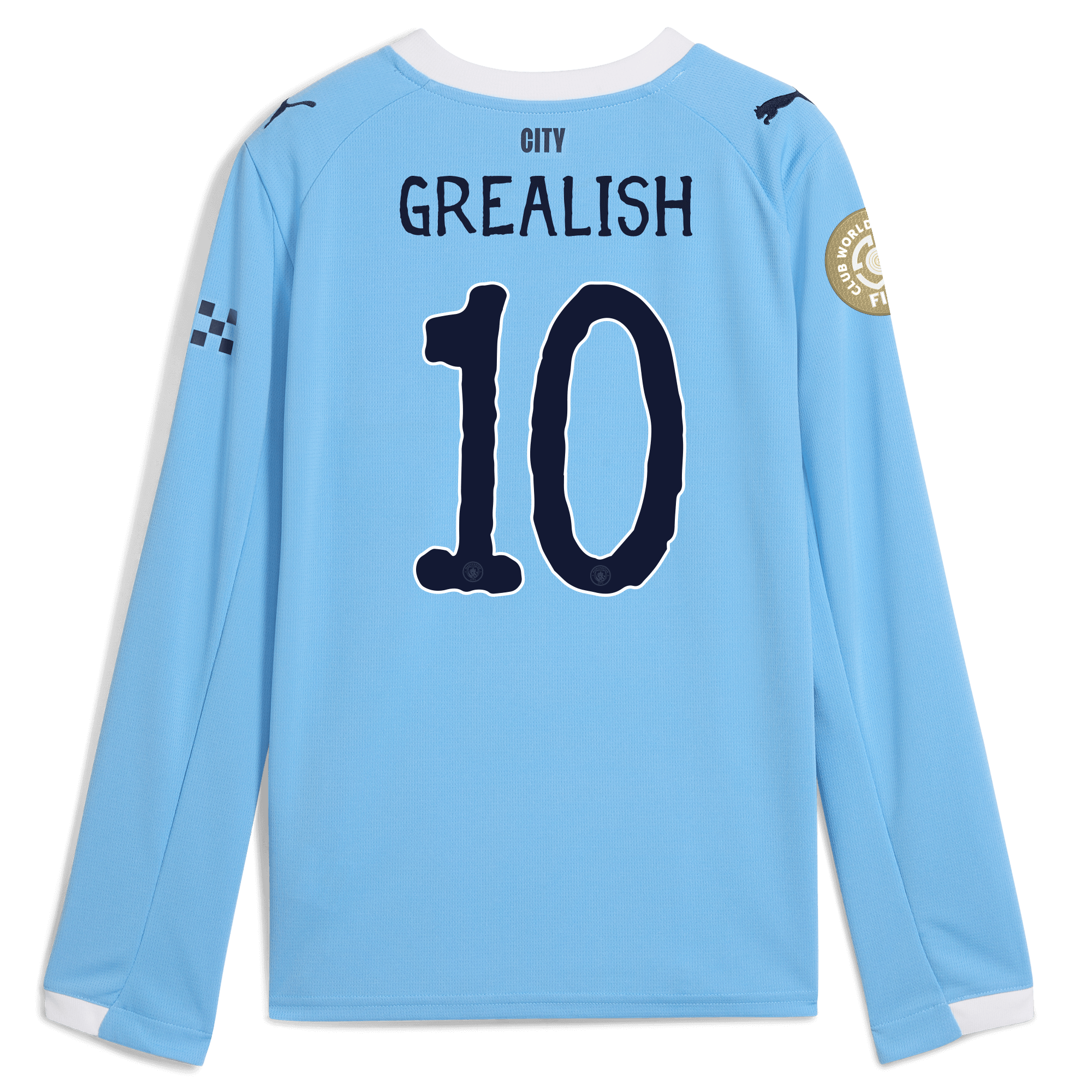 Manchester City kids manchester city kidsuper club world cup home jersey 202526 long sleeve with grealish 10 printing Collection - ManchesterCitystore.com