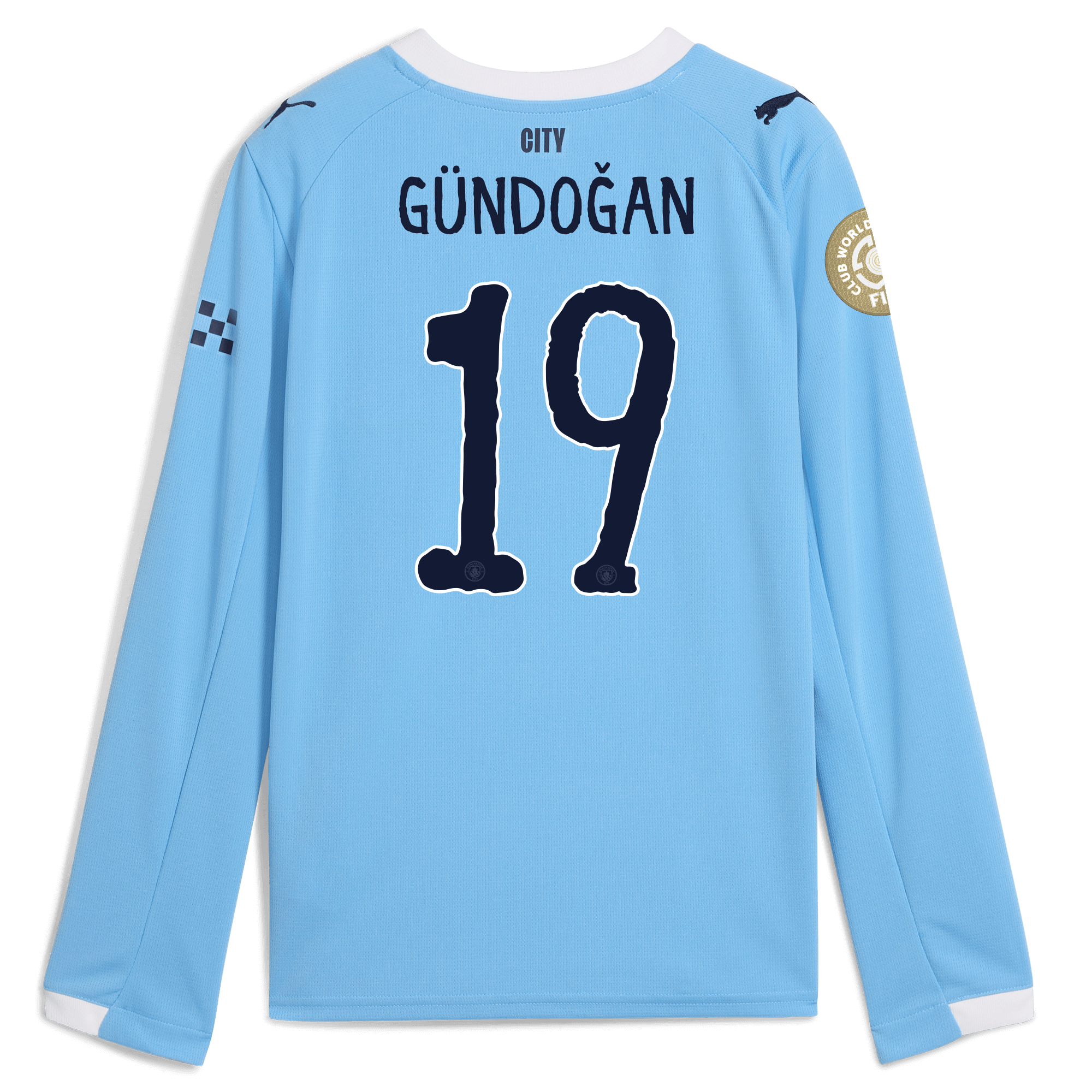 Manchester City kids manchester city kidsuper club world cup home jersey 202526 long sleeve with gundogan 19 printing Collection - ManchesterCitystore.com