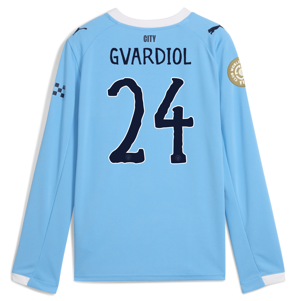 Manchester City kids manchester city kidsuper club world cup home jersey 202526 long sleeve with gvardiol 24 printing Collection - ManchesterCitystore.com