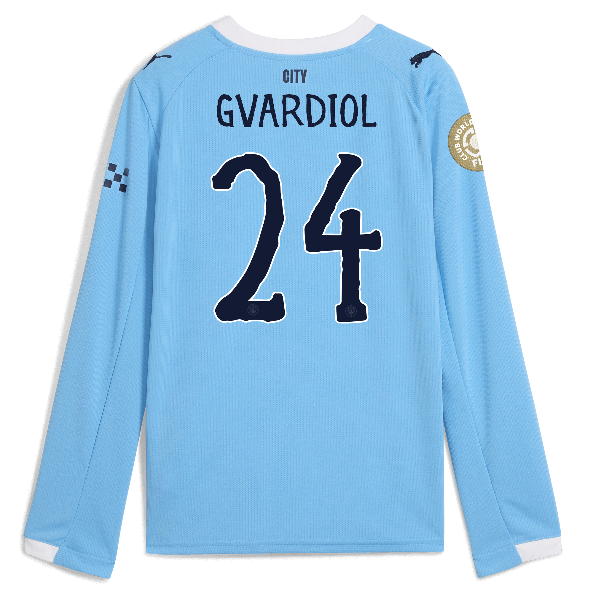Manchester City kids manchester city kidsuper club world cup home jersey 202526 long sleeve with gvardiol 24 printing Collection - ManchesterCitystore.com