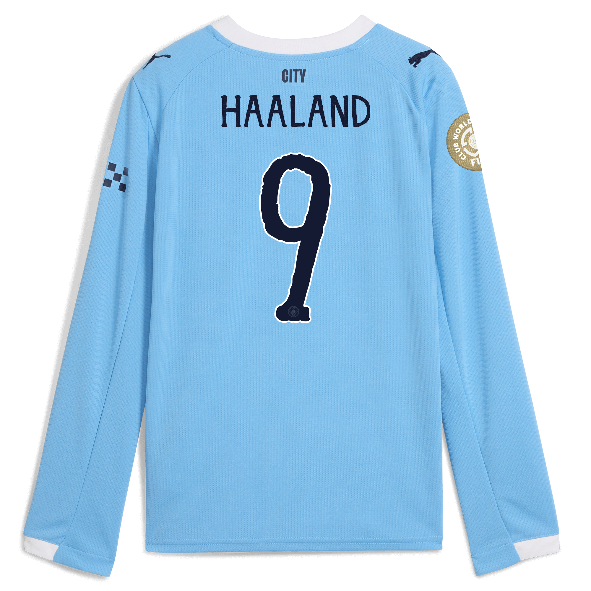 Manchester City kids manchester city kidsuper club world cup home jersey 202526 long sleeve with haaland 9 printing Collection - ManchesterCitystore.com