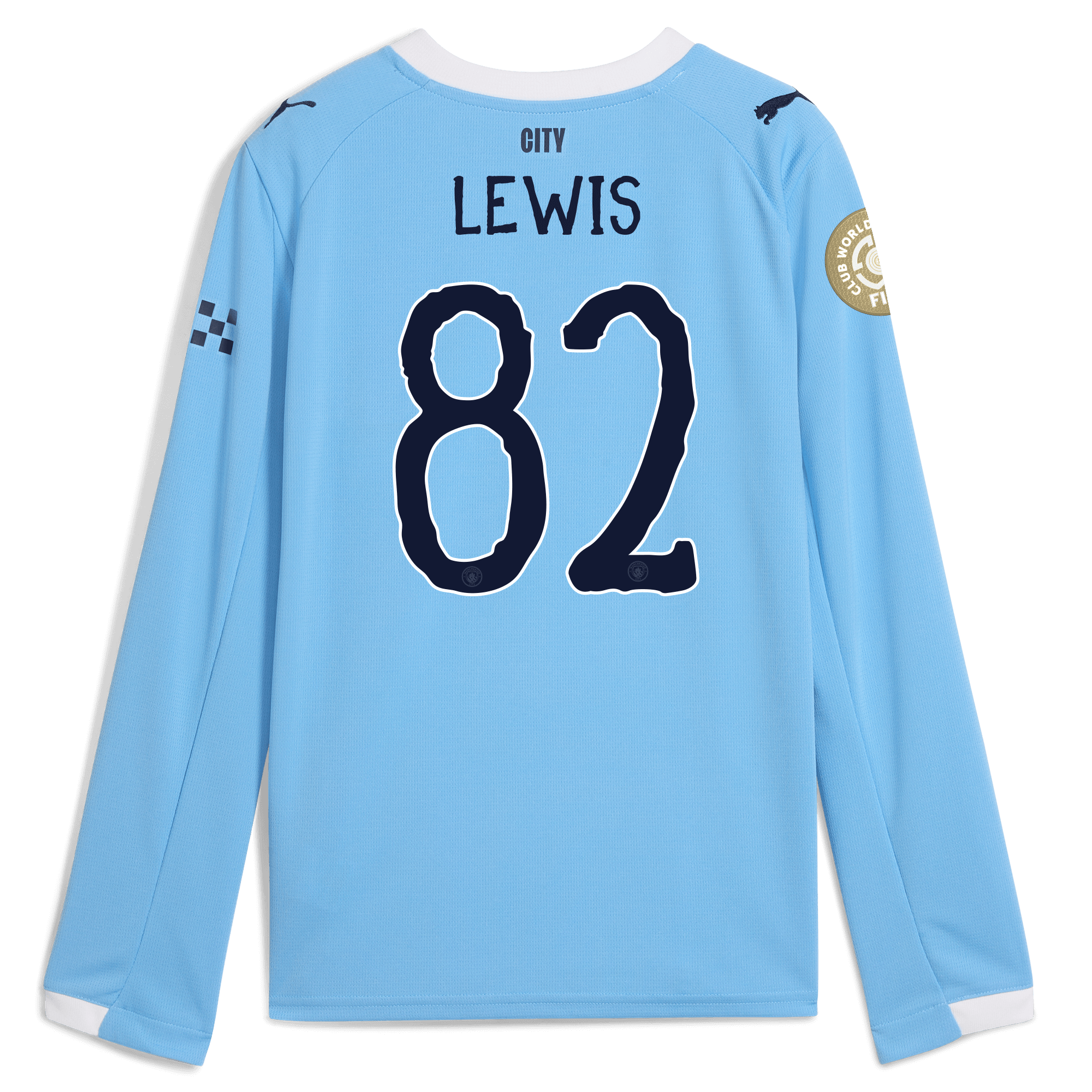 Manchester City kids manchester city kidsuper club world cup home jersey 202526 long sleeve with lewis 82 printing Collection - ManchesterCitystore.com