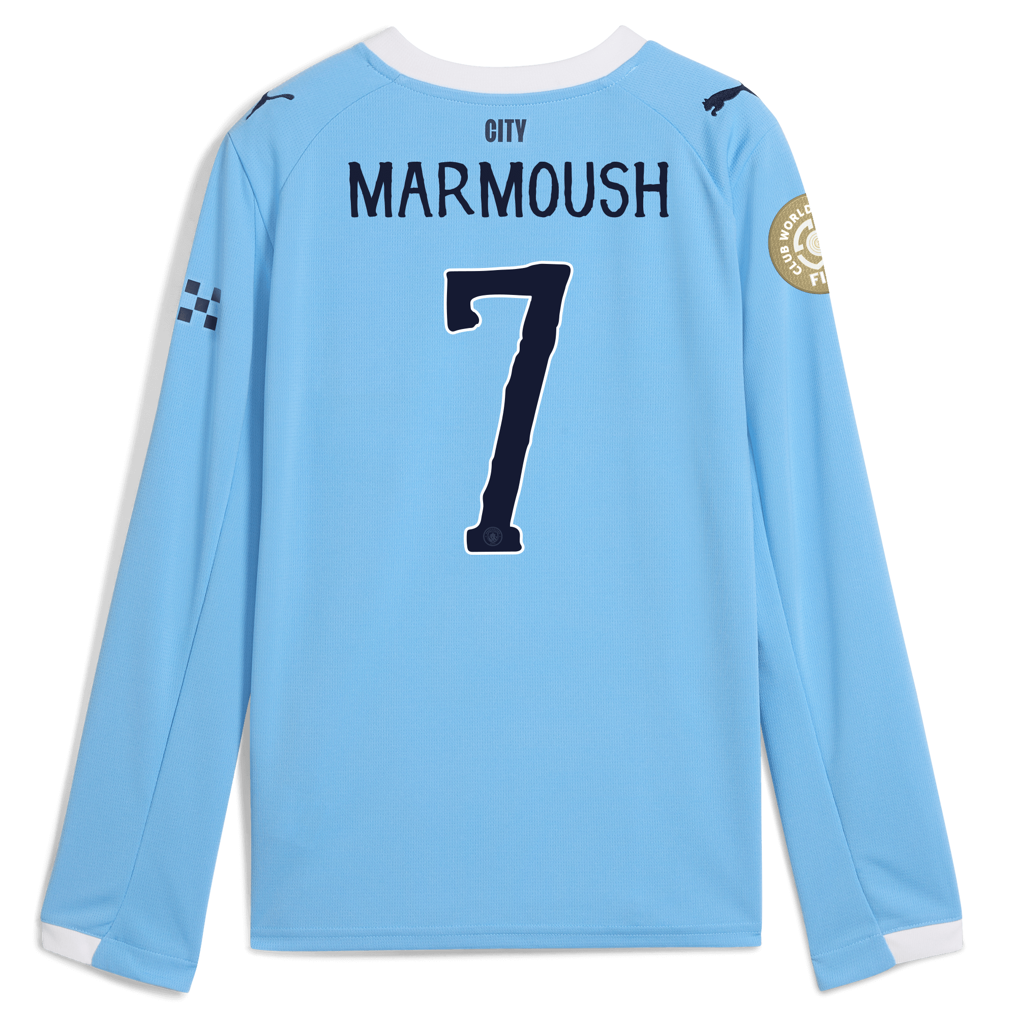 Manchester City kids manchester city kidsuper club world cup home jersey 202526 long sleeve with marmoush 7 printing Collection - ManchesterCitystore.com