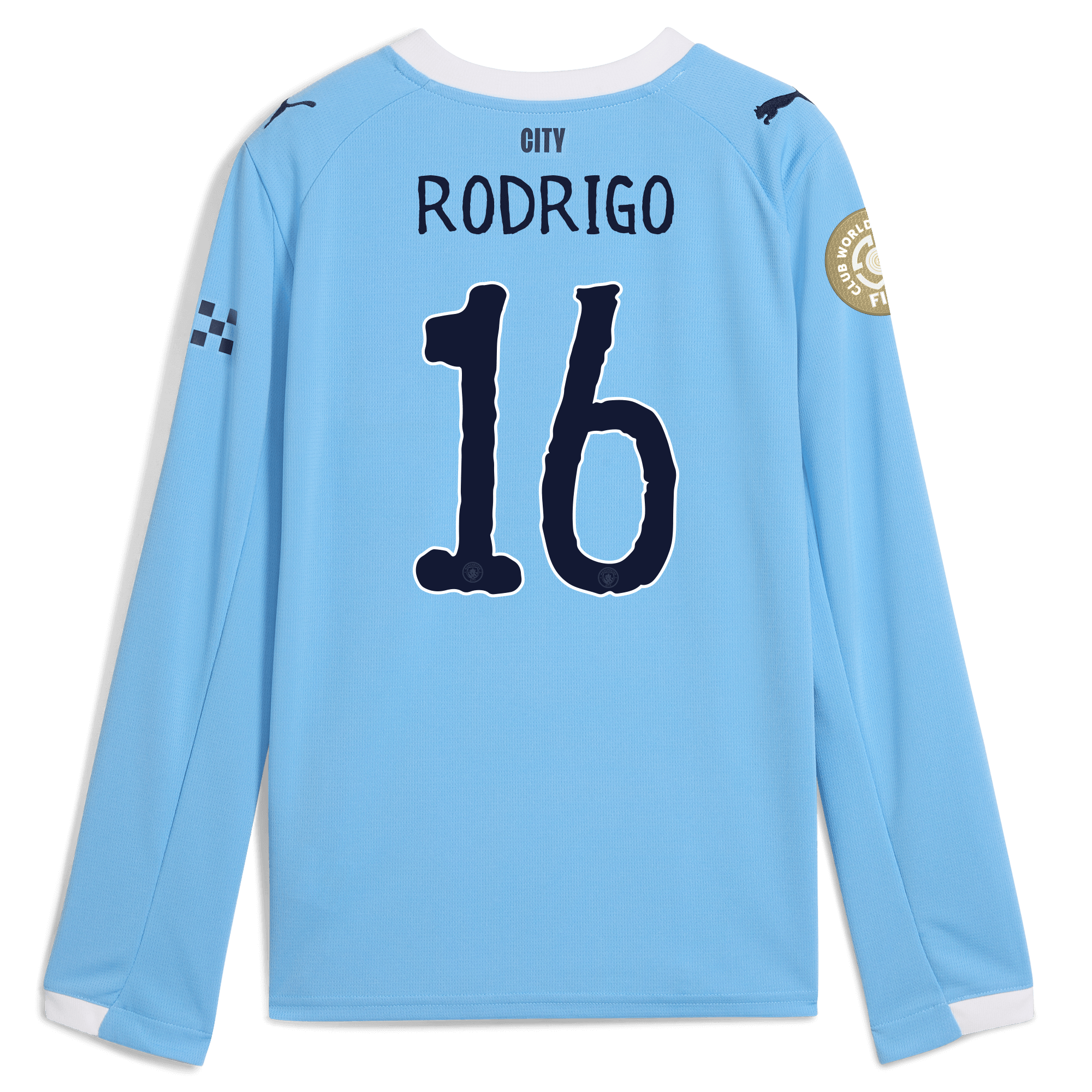 Manchester City kids manchester city kidsuper club world cup home jersey 202526 long sleeve with rodrigo 16 printing Collection - ManchesterCitystore.com