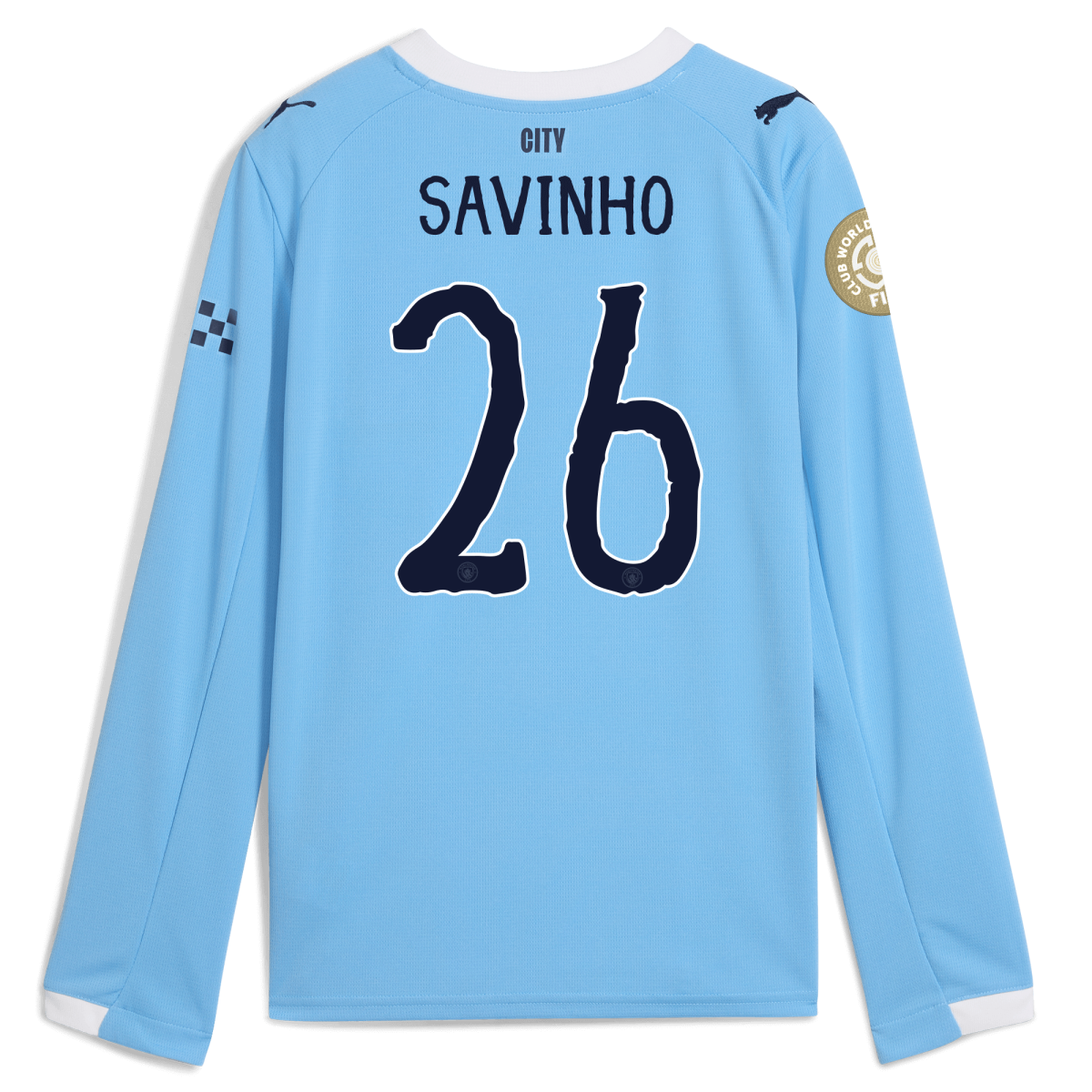 Manchester City kids manchester city kidsuper club world cup home jersey 202526 long sleeve with savinho 26 printing Collection - ManchesterCitystore.com