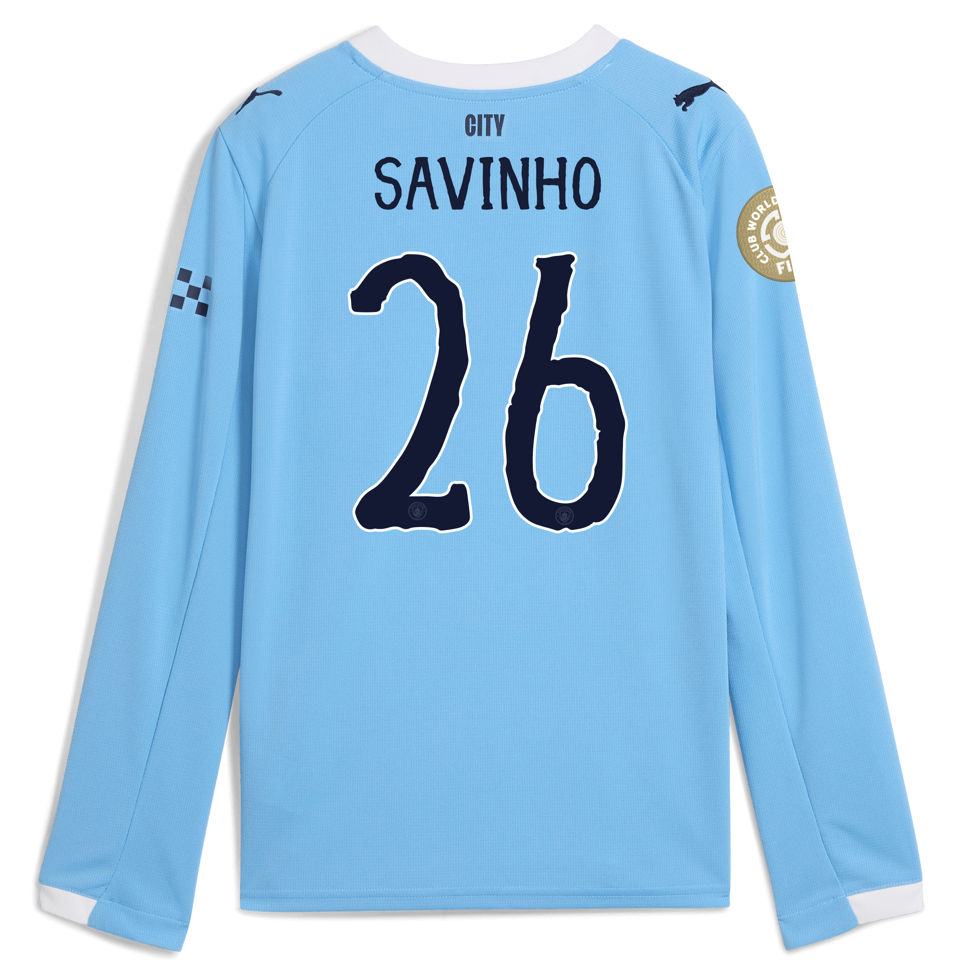 Manchester City kids manchester city kidsuper club world cup home jersey 202526 long sleeve with savinho 26 printing Collection - ManchesterCitystore.com