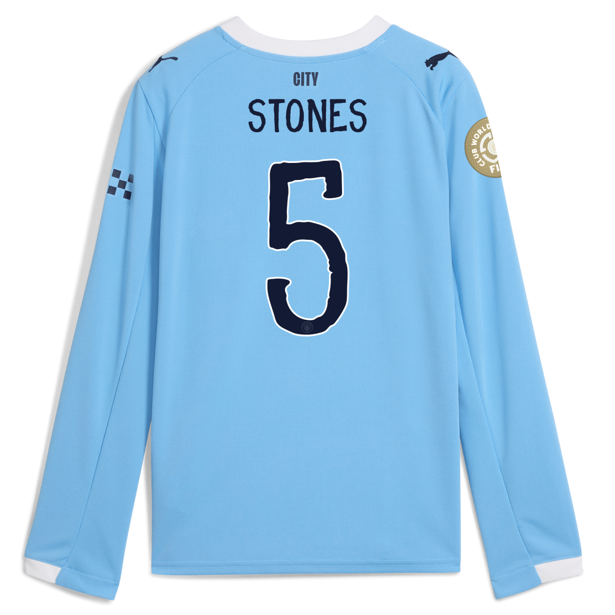Manchester City kids manchester city kidsuper club world cup home jersey 202526 long sleeve with stones 5 printing Collection - ManchesterCitystore.com