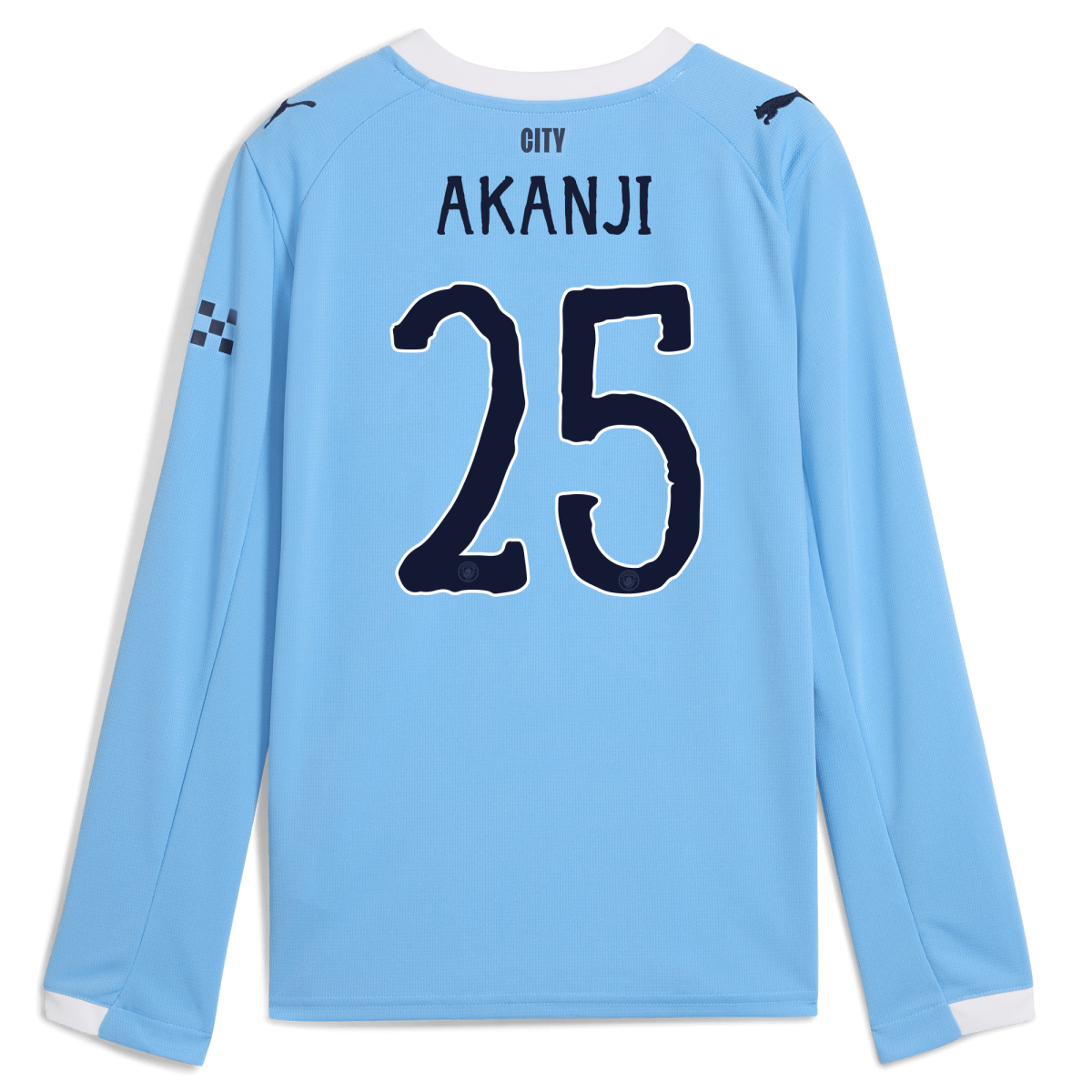 Manchester City kids manchester city kidsuper home jersey 202526 long sleeve with akanji 25 printing Collection - ManchesterCitystore.com