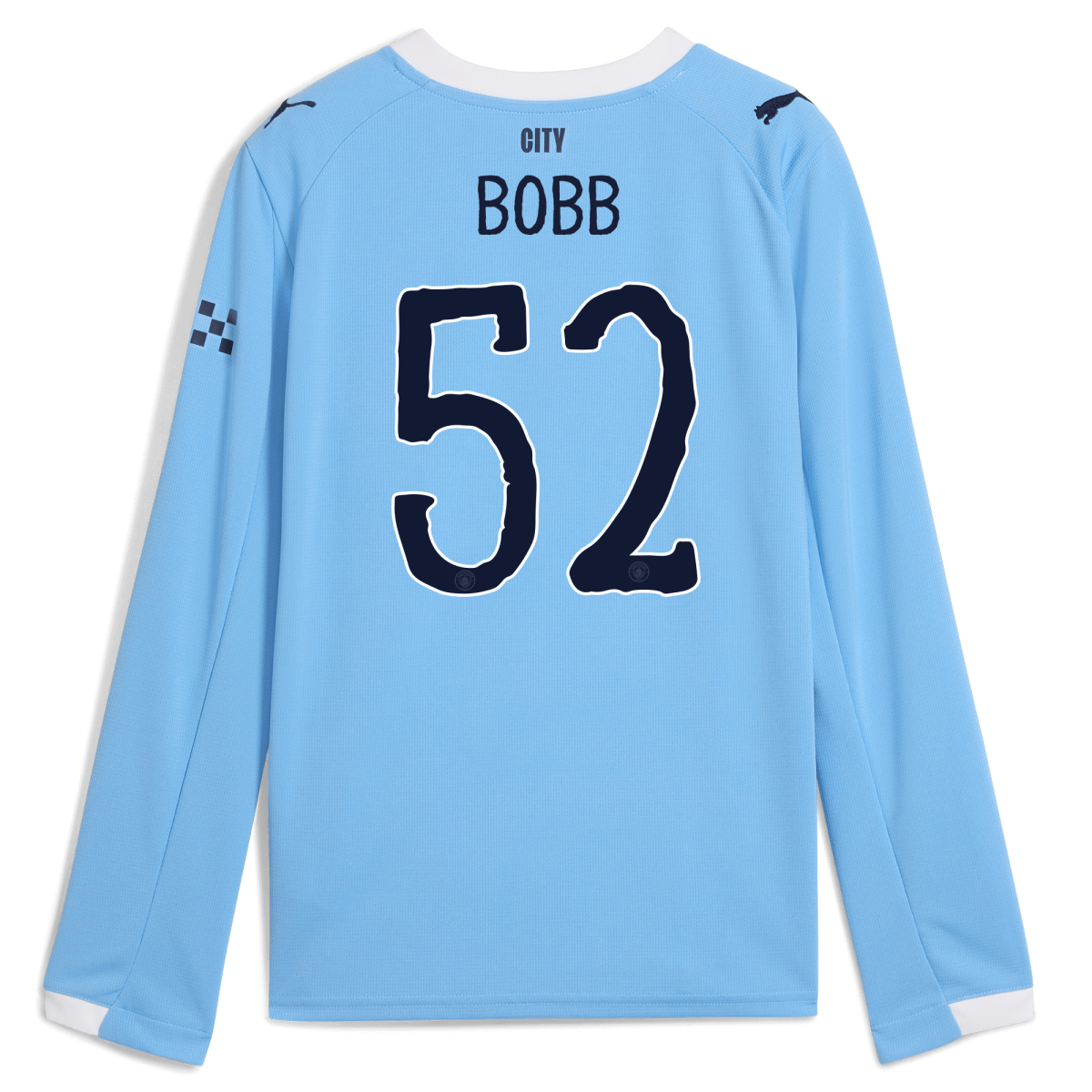 Manchester City kids manchester city kidsuper home jersey 202526 long sleeve with bobb 52 printing Collection - ManchesterCitystore.com
