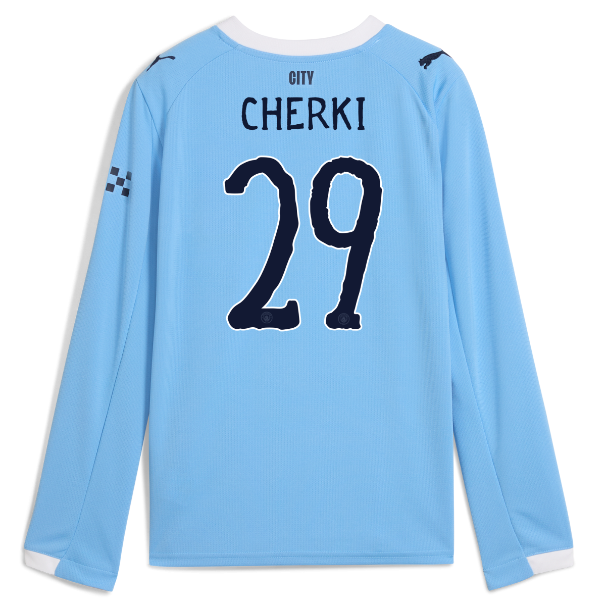 Manchester City kids manchester city kidsuper home jersey 202526 long sleeve with cherki 29 printing Collection - ManchesterCitystore.com