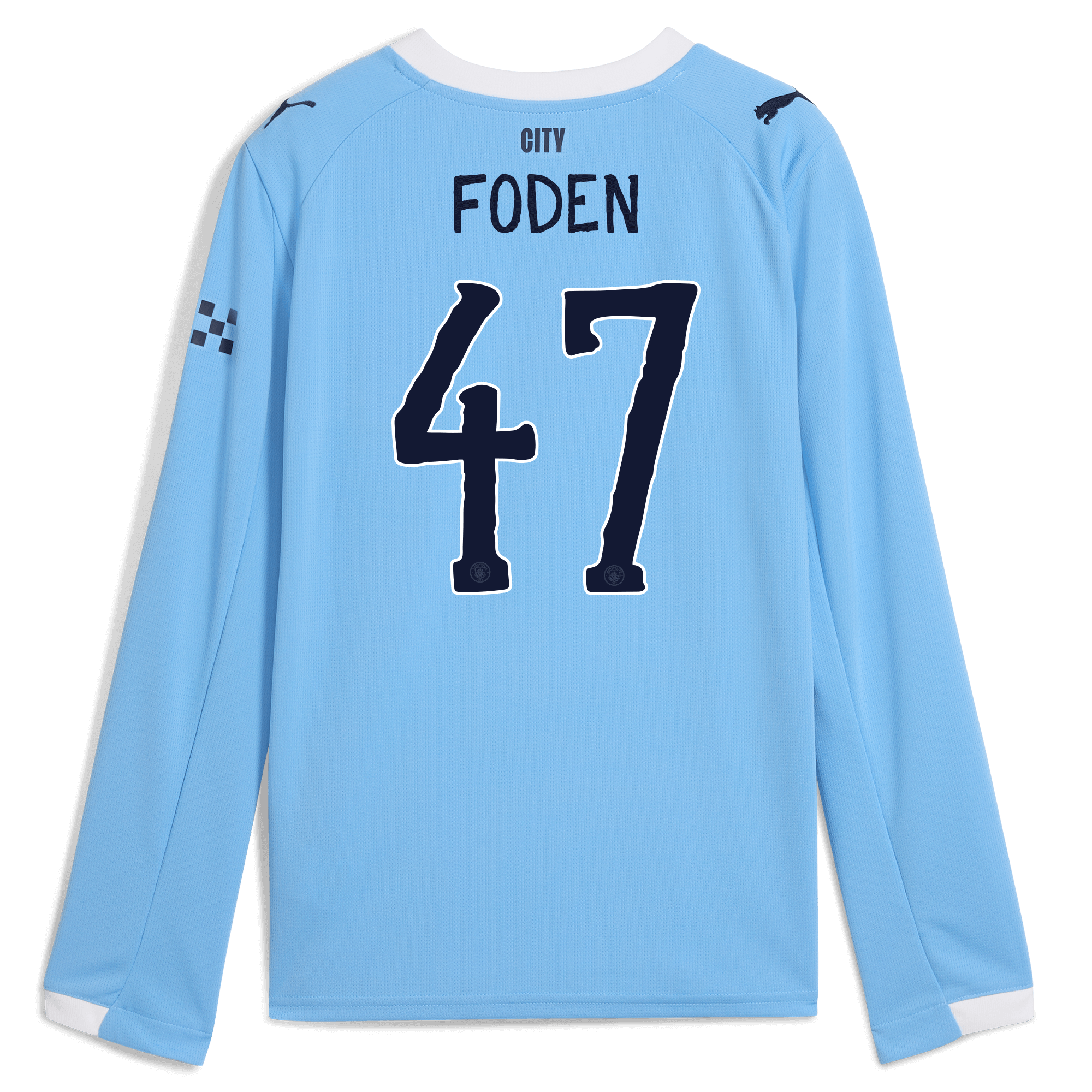 Manchester City kids manchester city kidsuper home jersey 202526 long sleeve with foden 47 printing Collection - ManchesterCitystore.com