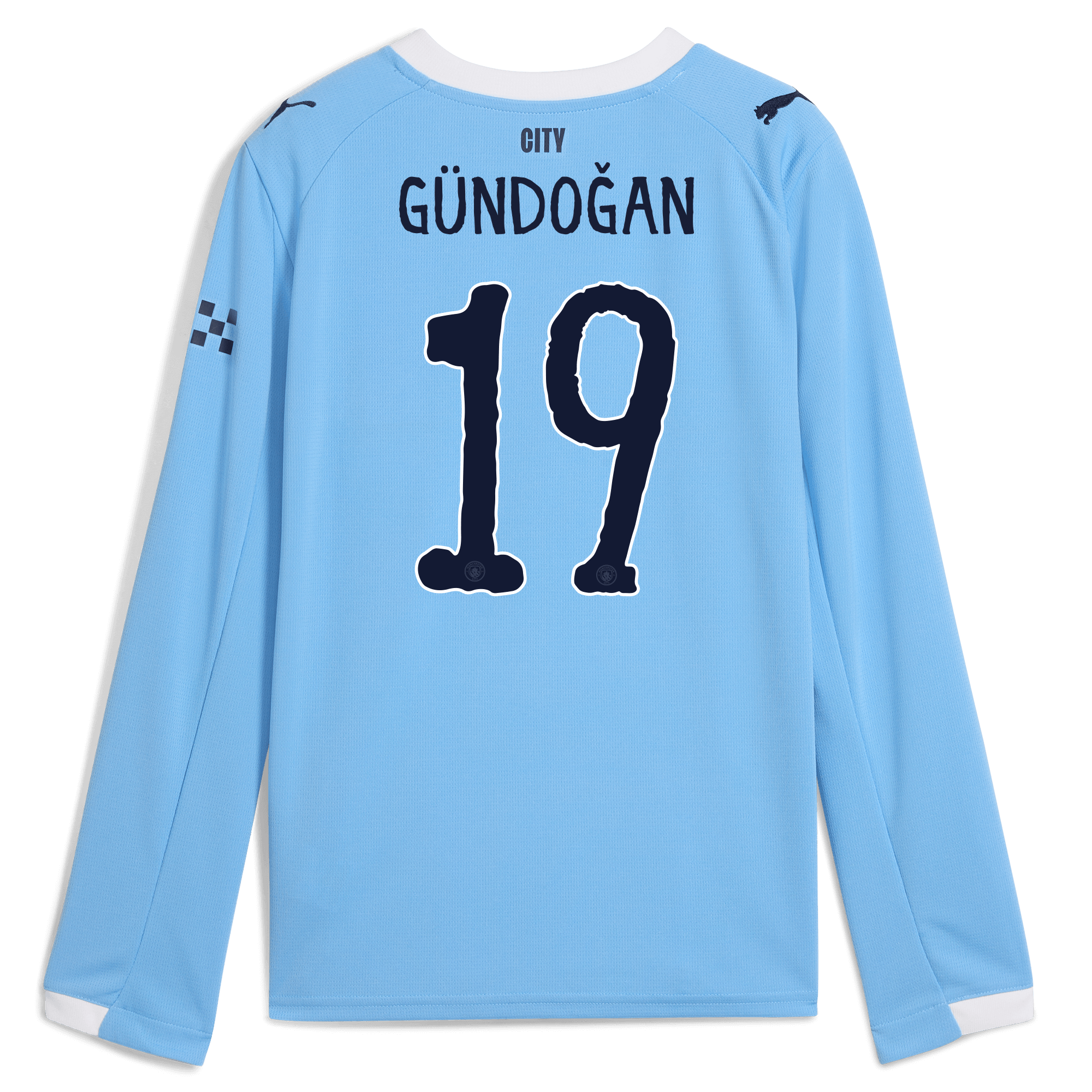 Manchester City kids manchester city kidsuper home jersey 202526 long sleeve with gundogan 19 printing Collection - ManchesterCitystore.com