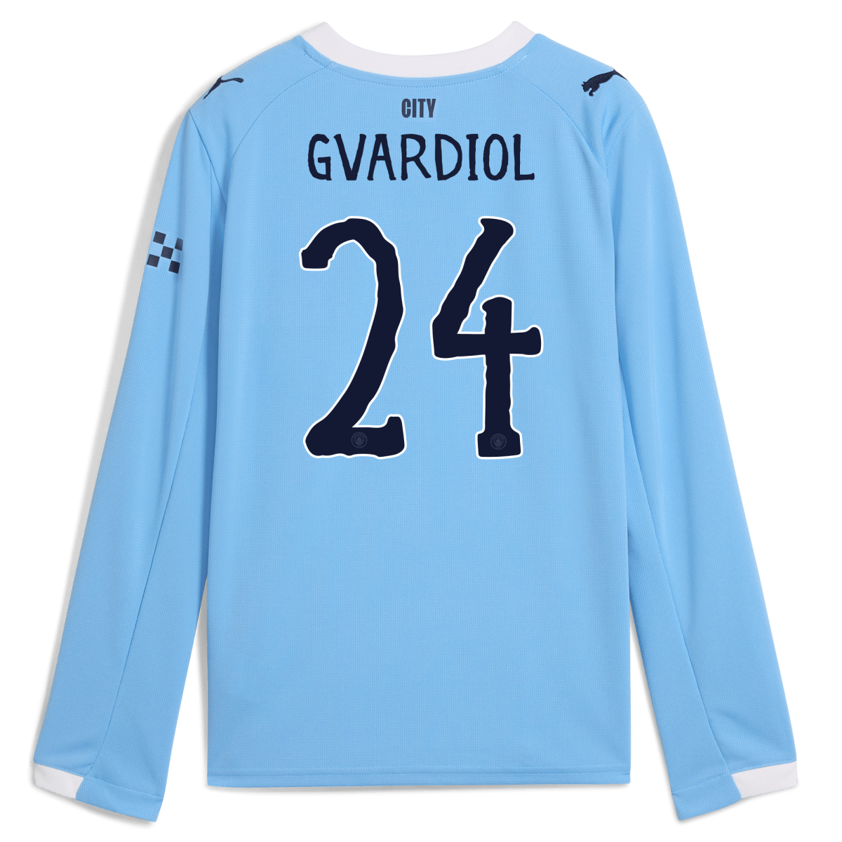 Manchester City kids manchester city kidsuper home jersey 202526 long sleeve with gvardiol 24 printing Collection - ManchesterCitystore.com