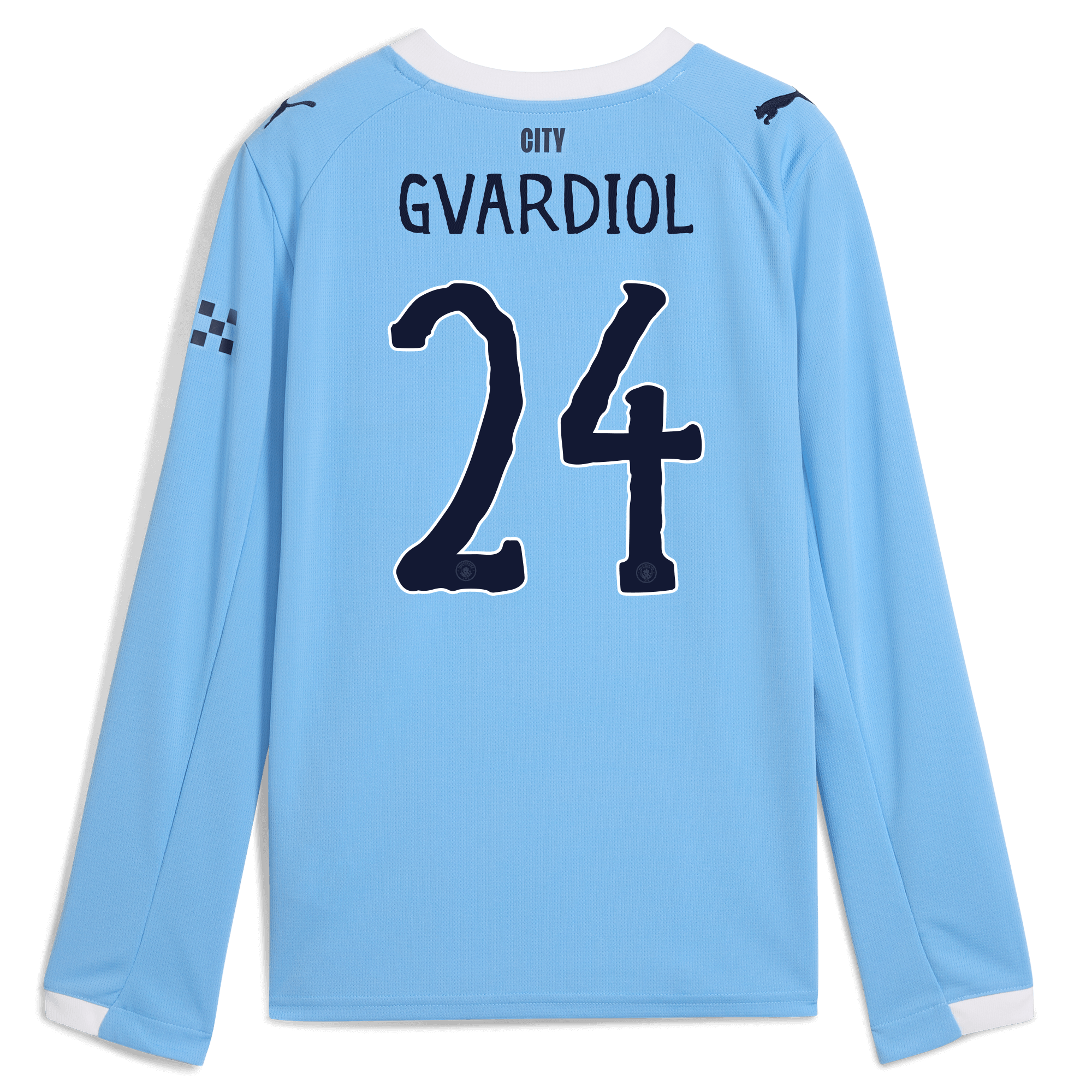 Manchester City kids manchester city kidsuper home jersey 202526 long sleeve with gvardiol 24 printing Collection - ManchesterCitystore.com