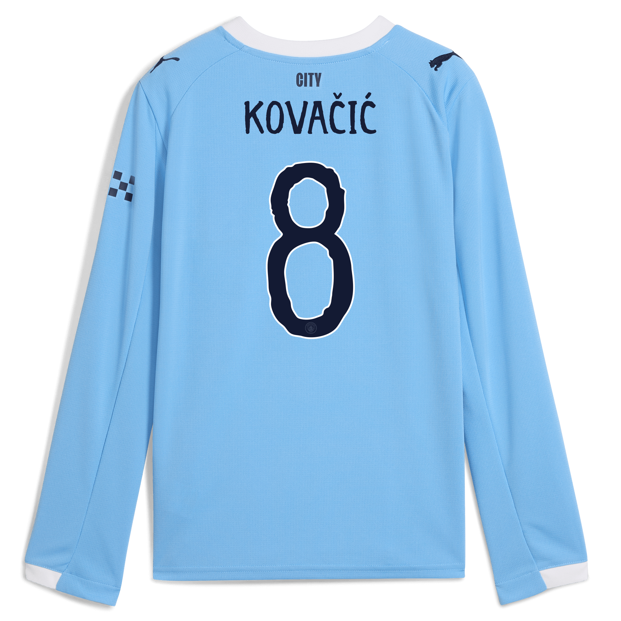 Manchester City kids manchester city kidsuper home jersey 202526 long sleeve with kovacic 8 printing Collection - ManchesterCitystore.com