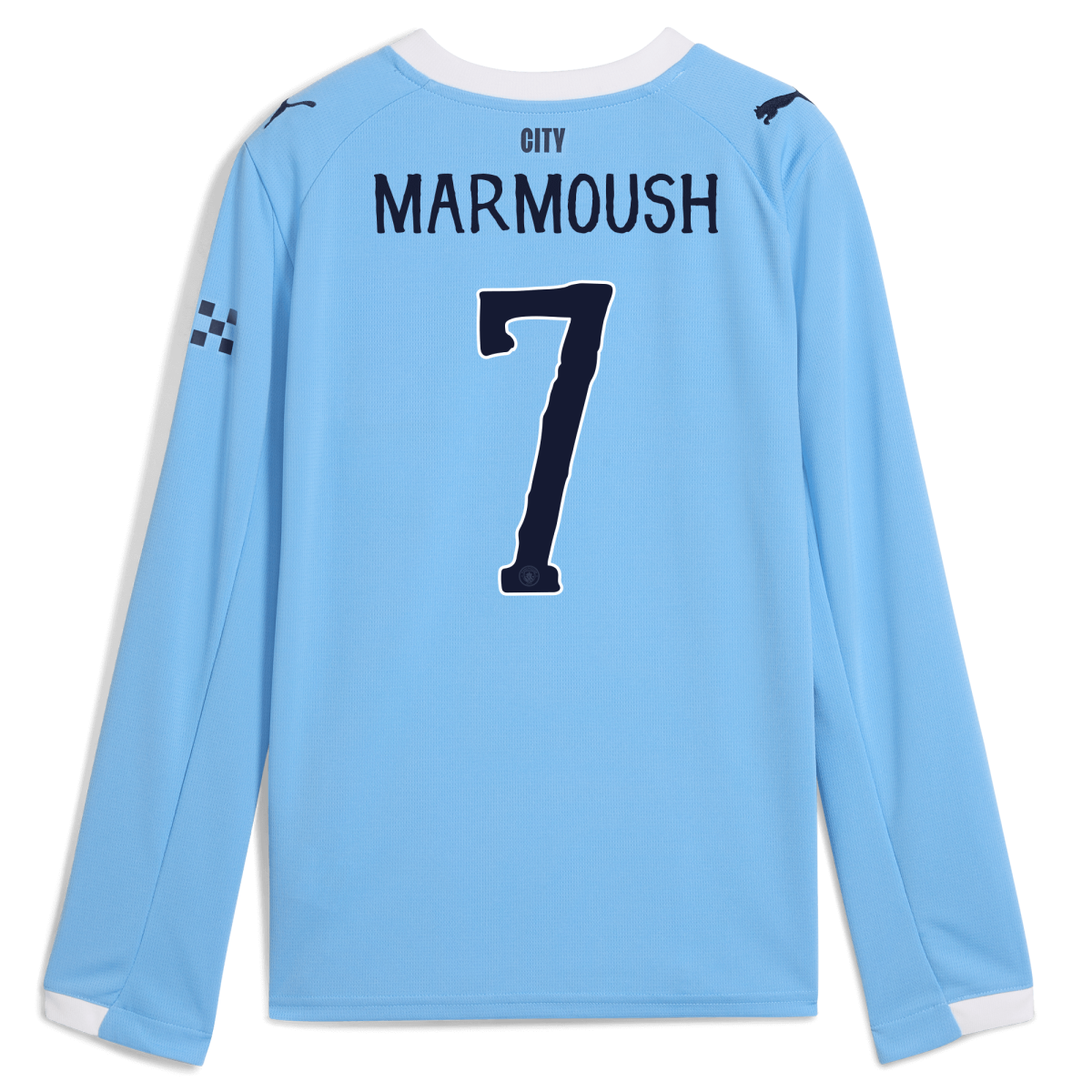 Manchester City kids manchester city kidsuper home jersey 202526 long sleeve with marmoush 7 printing Collection - ManchesterCitystore.com