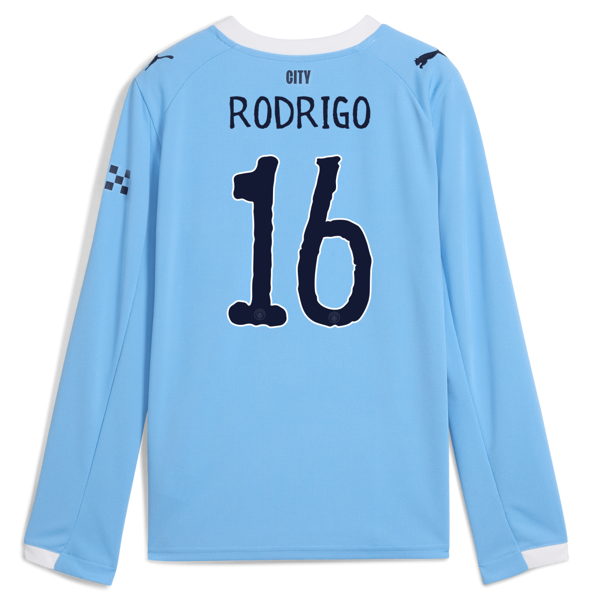 Manchester City kids manchester city kidsuper home jersey 202526 long sleeve with rodrigo 16 printing Collection - ManchesterCitystore.com