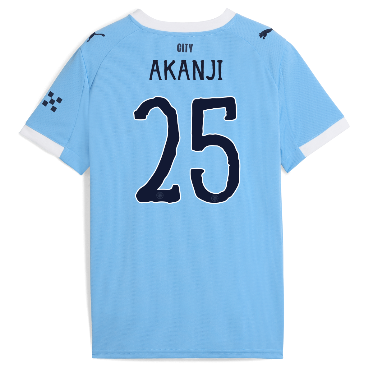 Manchester City kids manchester city kidsuper home jersey 202526 with akanji 25 printing Collection - ManchesterCitystore.com