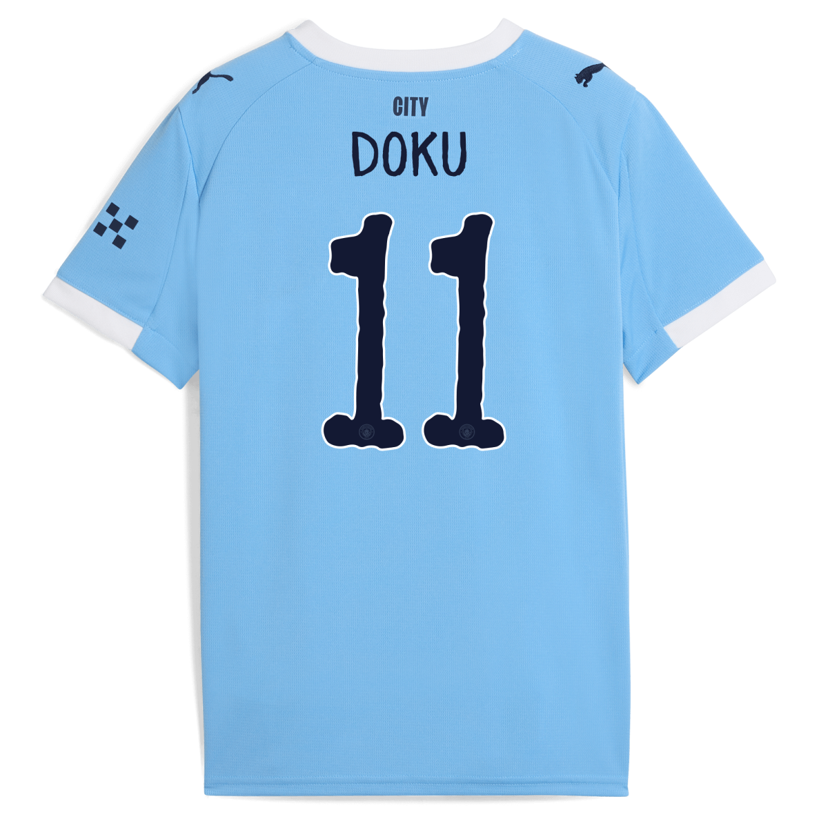 Manchester City kids manchester city kidsuper home jersey 202526 with doku 11 printing Collection - ManchesterCitystore.com