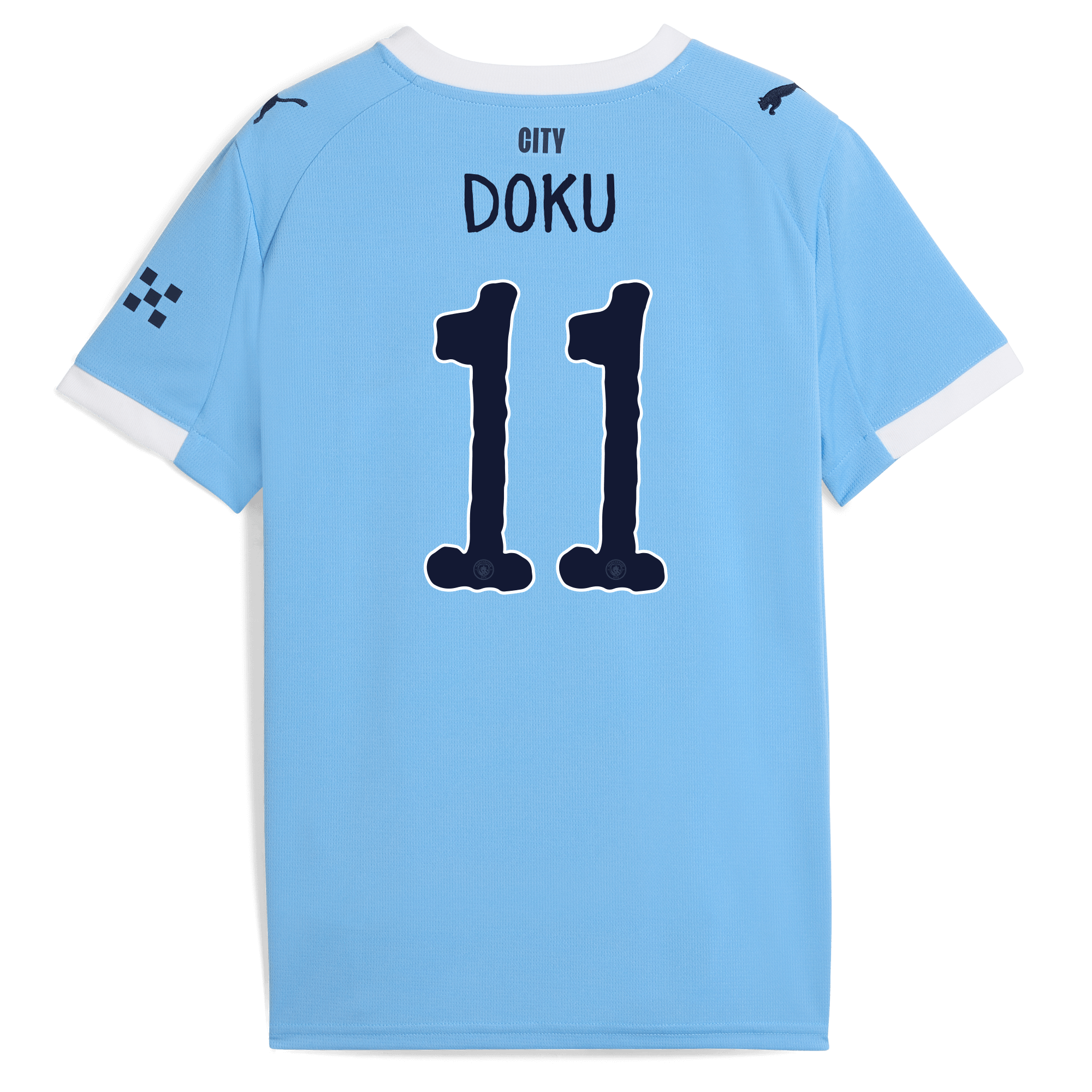 Manchester City kids manchester city kidsuper home jersey 202526 with doku 11 printing Collection - ManchesterCitystore.com