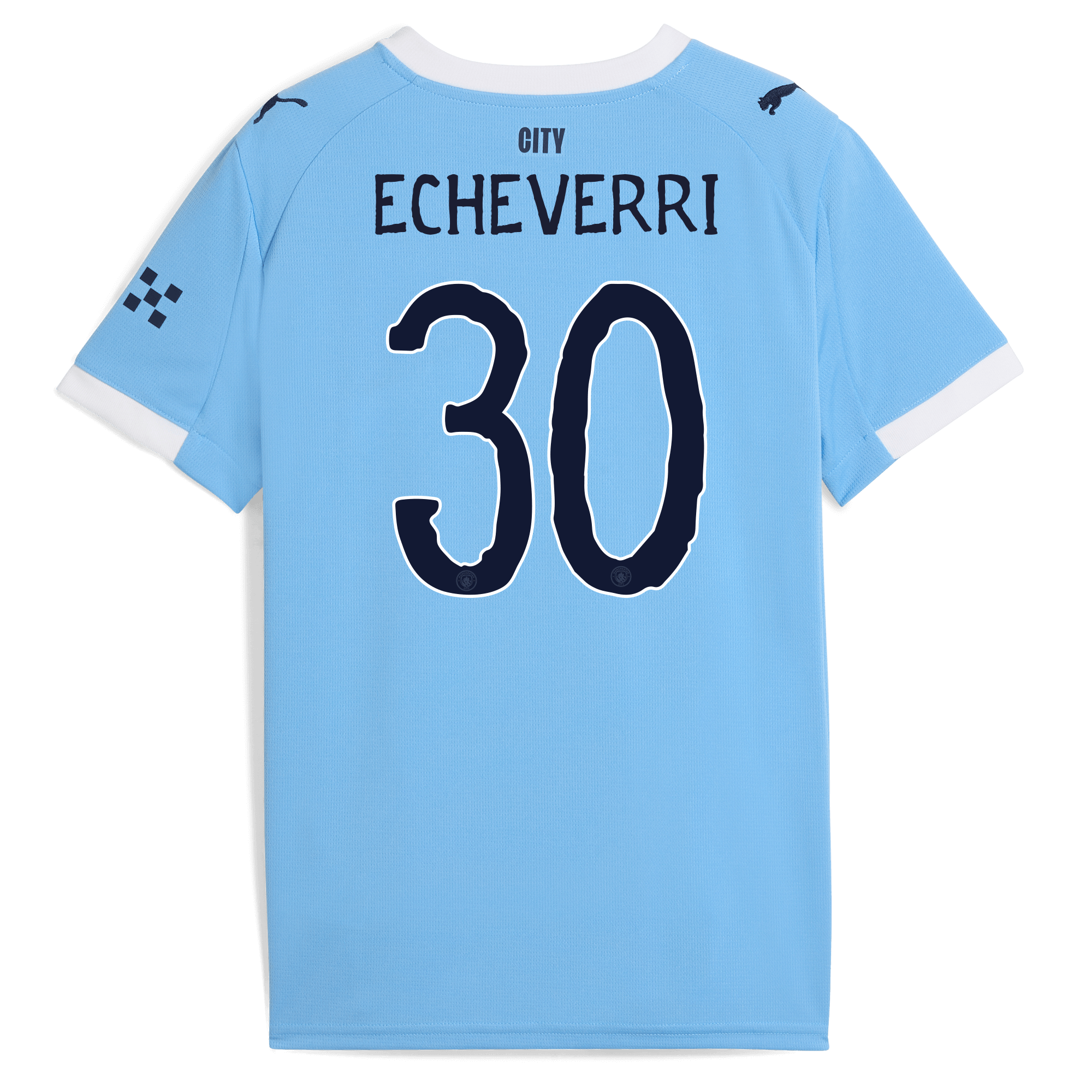 Manchester City kids manchester city kidsuper home jersey 202526 with echeverri 30 printing Collection - ManchesterCitystore.com