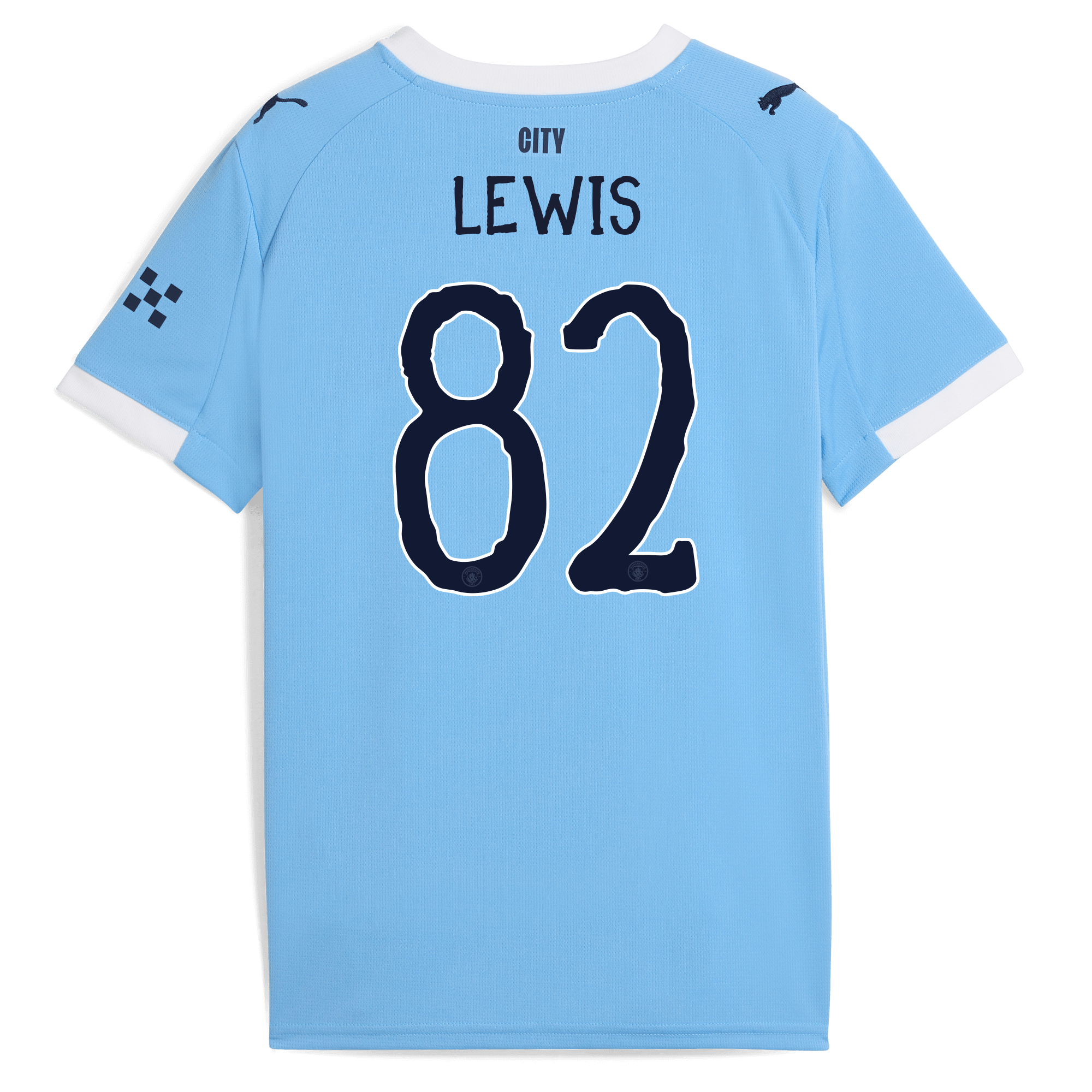 Manchester City kids manchester city kidsuper home jersey 202526 with lewis 82 printing Collection - ManchesterCitystore.com