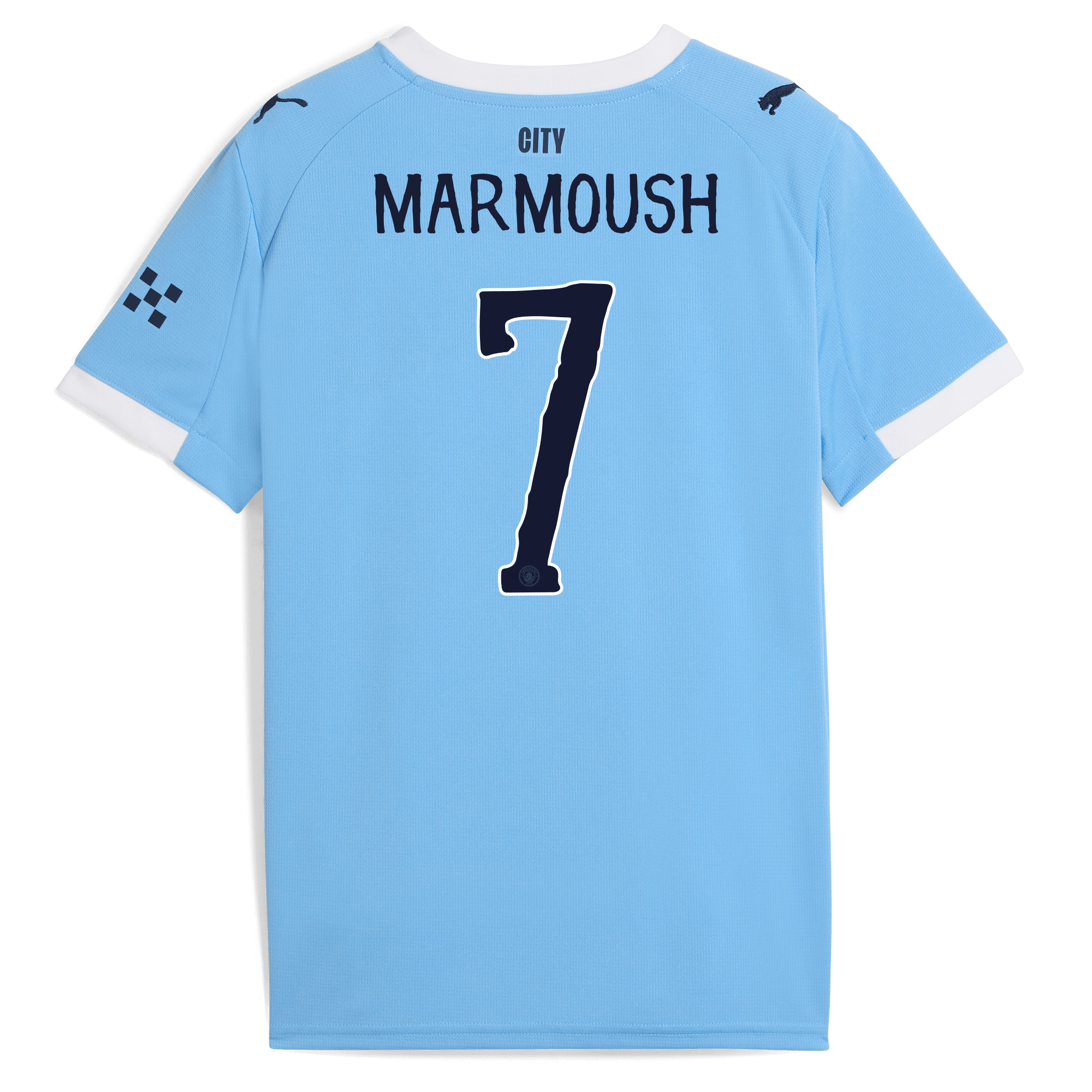 Manchester City kids manchester city kidsuper home jersey 202526 with marmoush 7 printing Collection - ManchesterCitystore.com