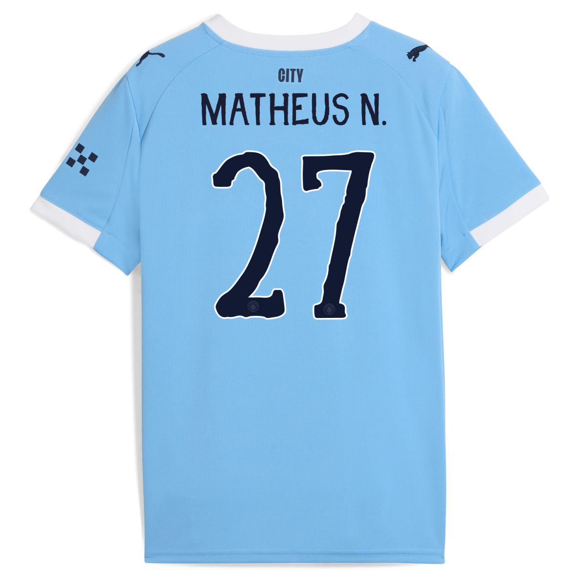Manchester City kids manchester city kidsuper home jersey 202526 with matheus n. 27 printing Collection - ManchesterCitystore.com